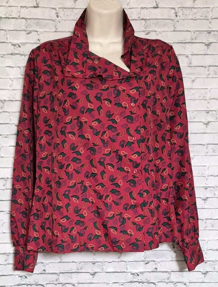 Vintage MJ Concepts in Sportswear Womens Size 11 Tunic Top Paisley Victorian