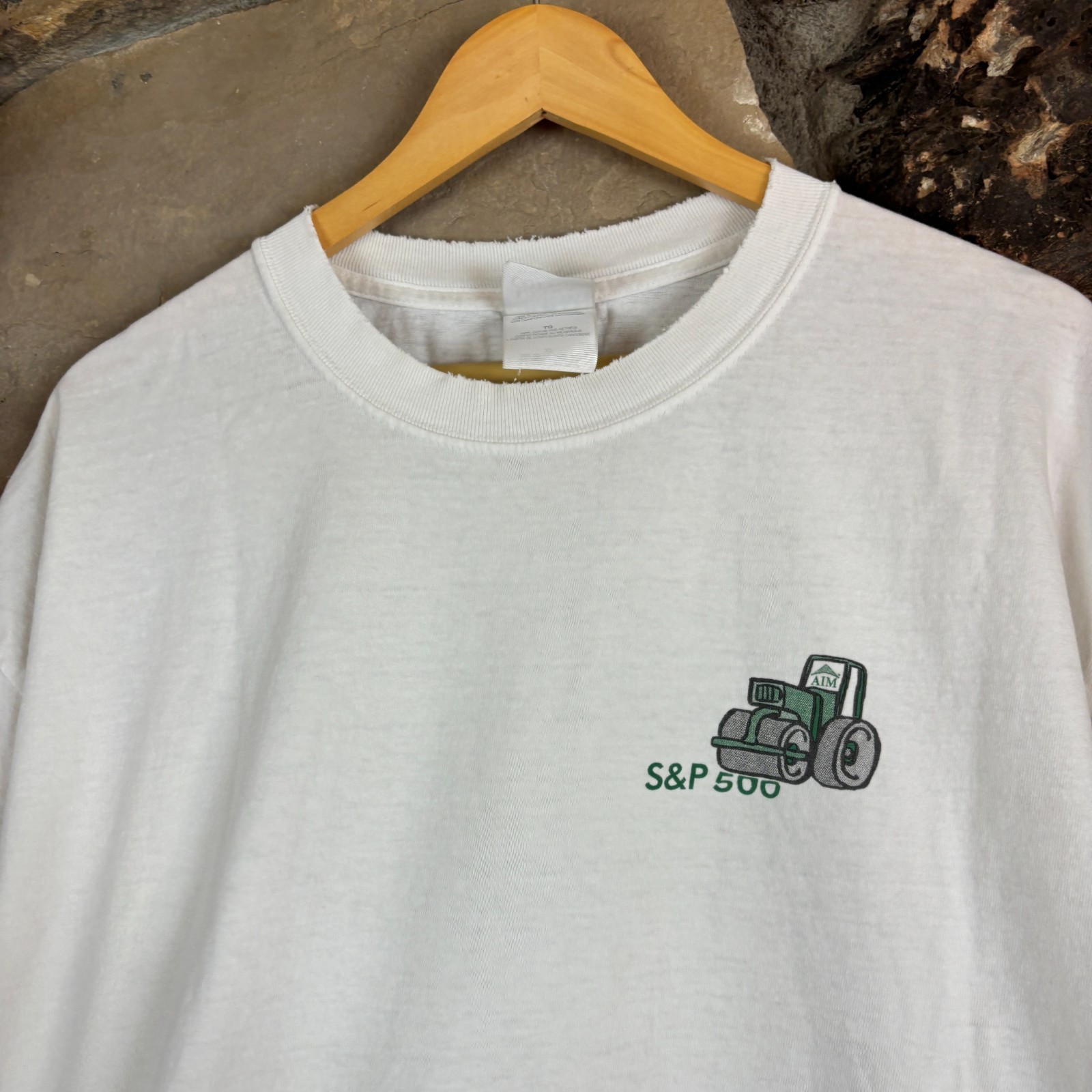 Vintage 1999 AIM Funds AMVESCAP Invesco S&P 500 Wall Street Finance T Shirt XL