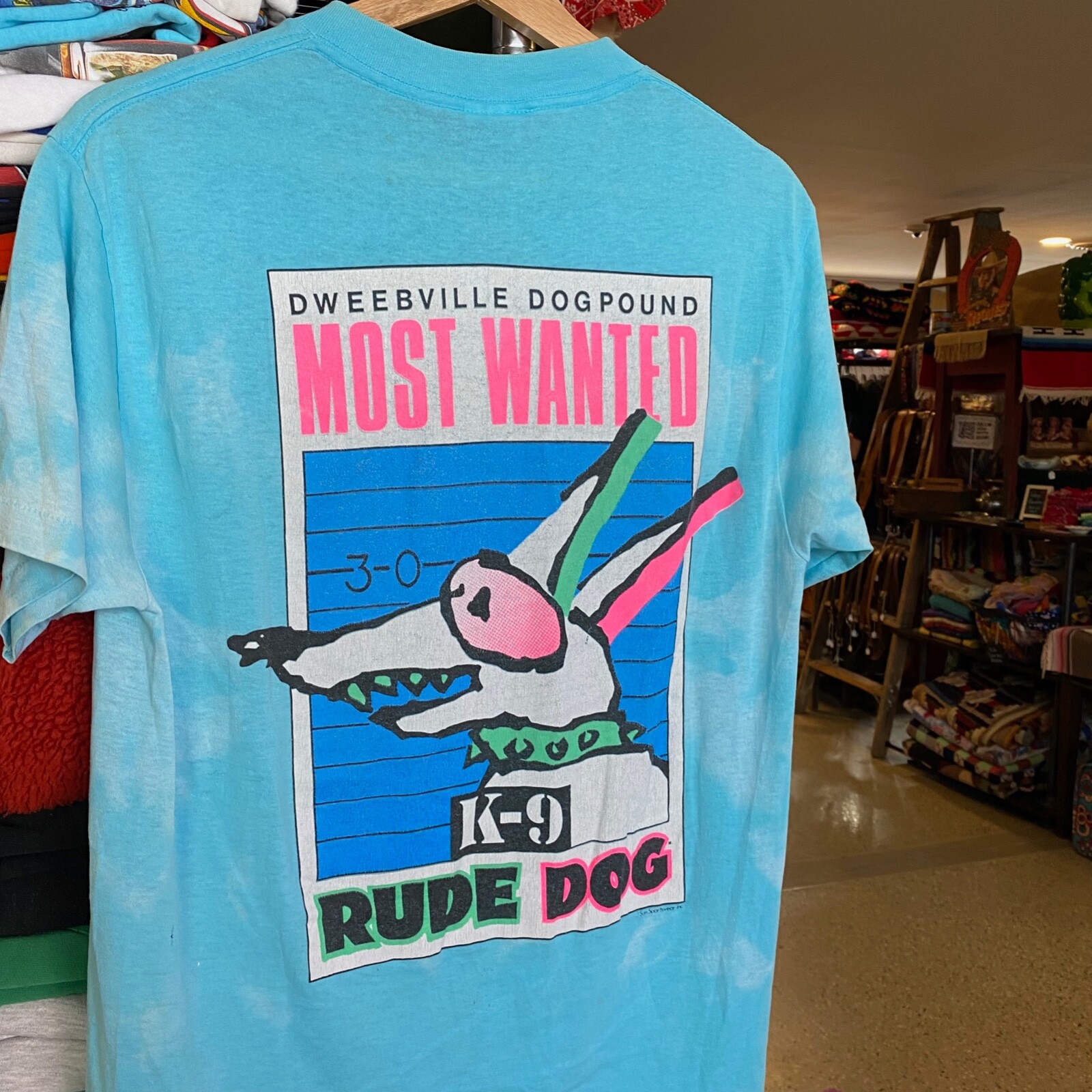 1980s Rude Dog Sun Sportswear T-shirt Vintage 80s Surfing Skateboarding Tee