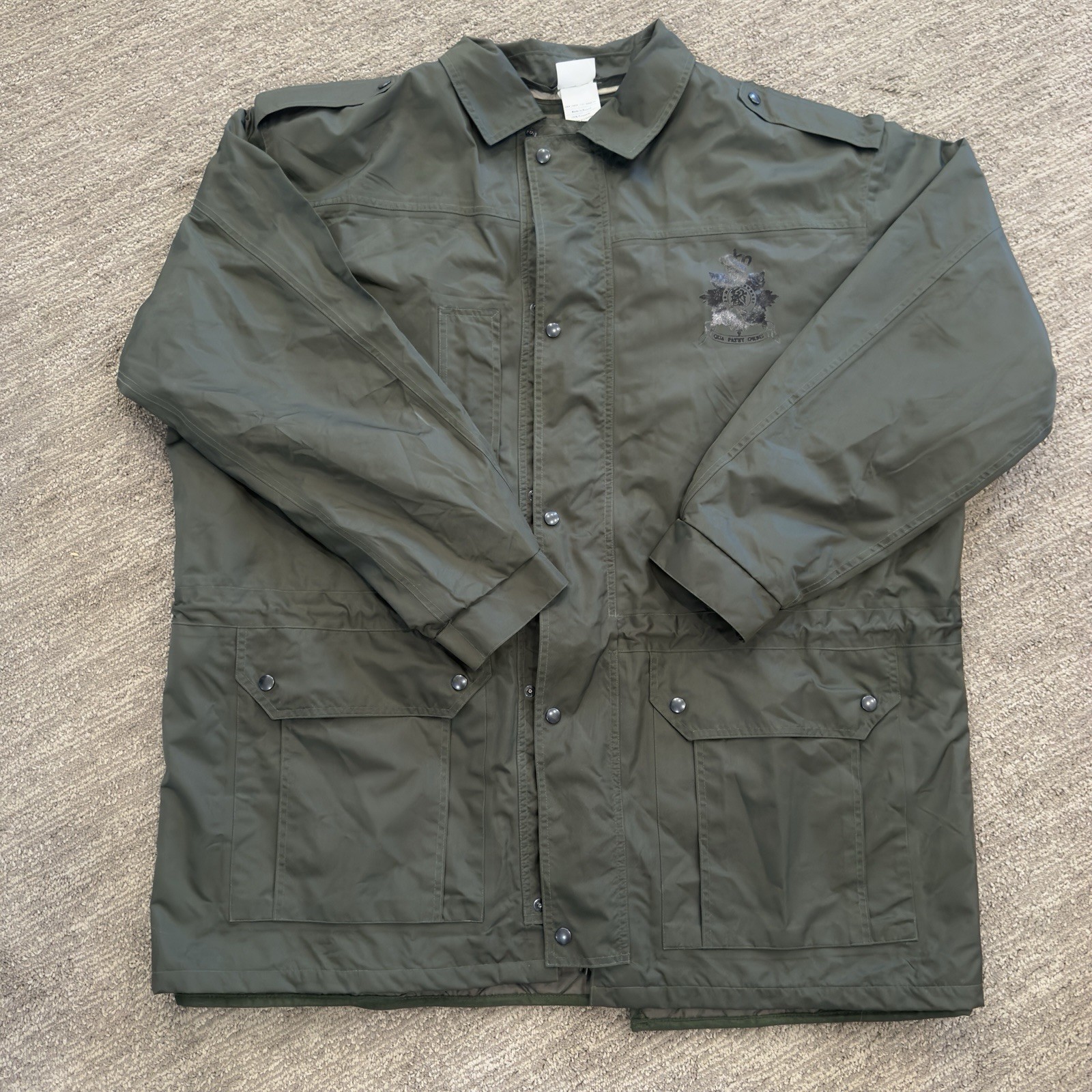 Vintage Dutch Army Field Jacket XL | 1999 Olive Green Utility Coat Carhartt
