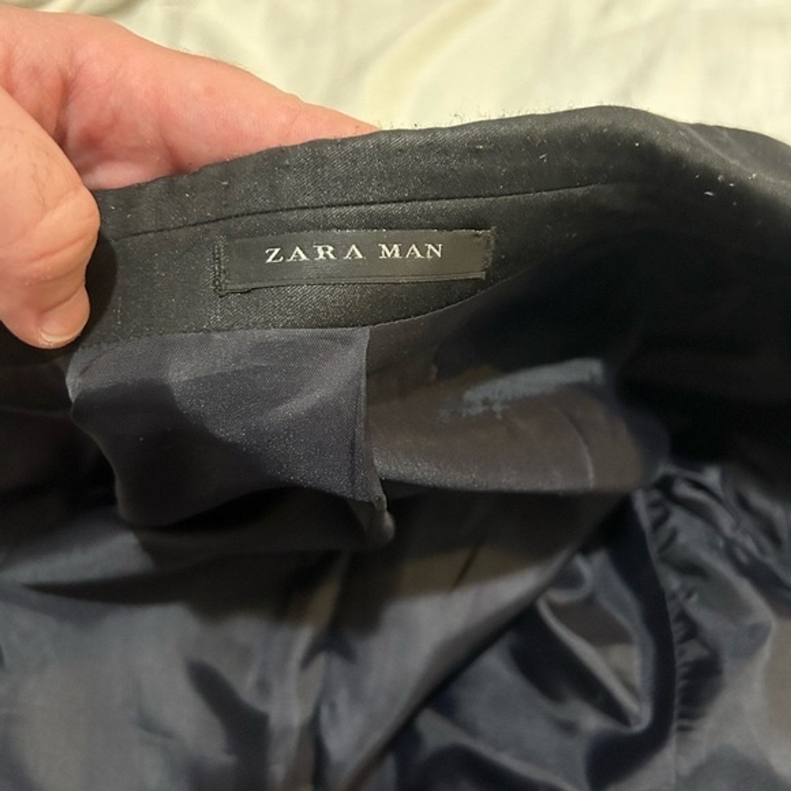 Men’s Zara Black Double Button Lined Sport Jacket With Pockets Size 36