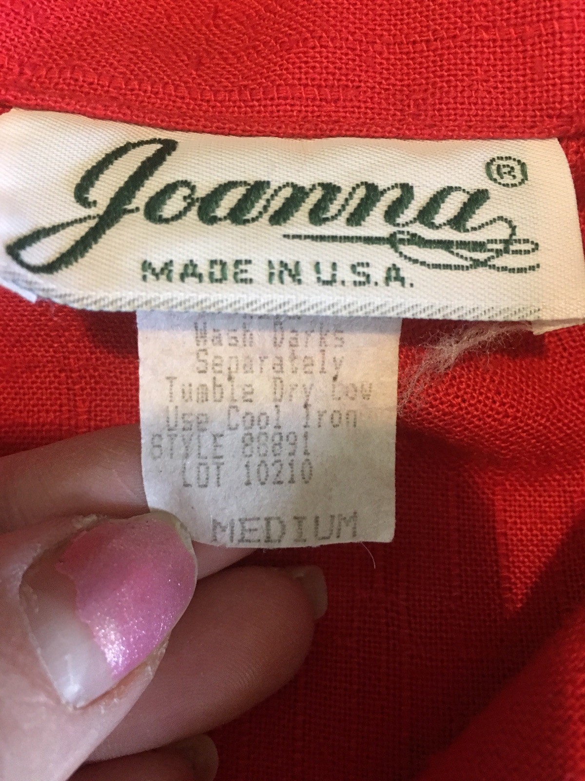 Joanna Womens Vintage Open Blazer Size M Red Poly Rayon Blend Jacket