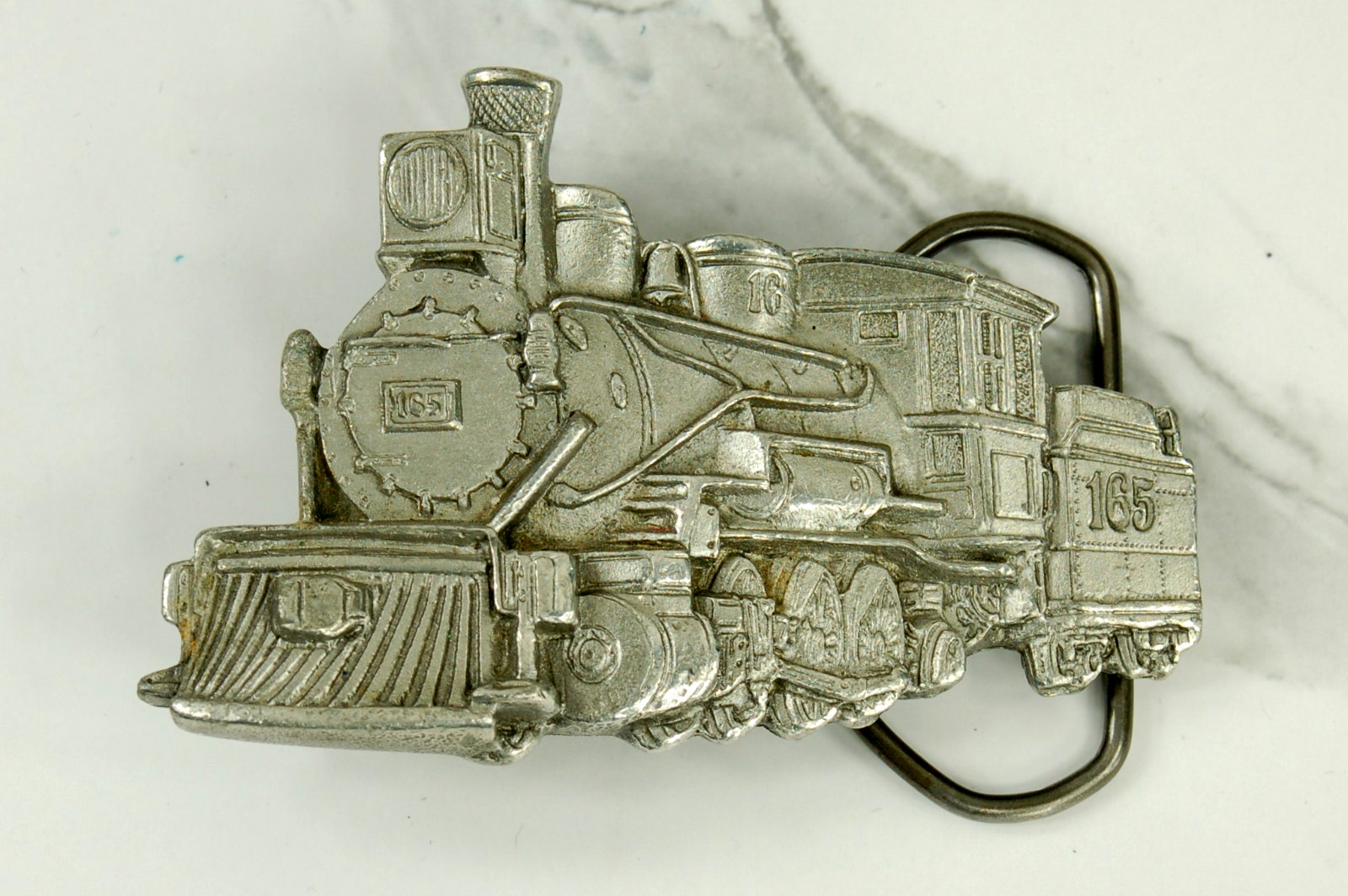 Baldwin Locomotive 282 vintage pewter belt buckle M&M Limited 1982