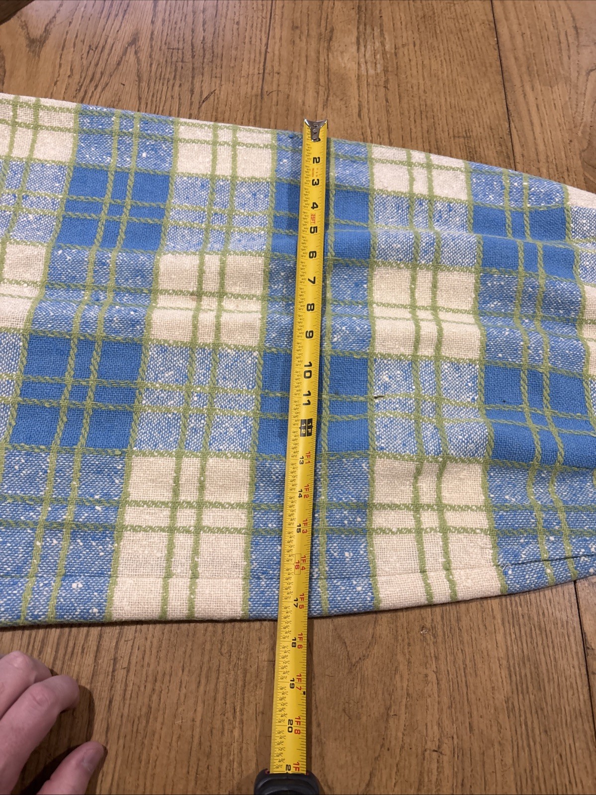 1960s Bobbie Brooks Wool Plaid Skirt Blue/green Retro Sz 7- 23 Waist 34 Hip 27 L