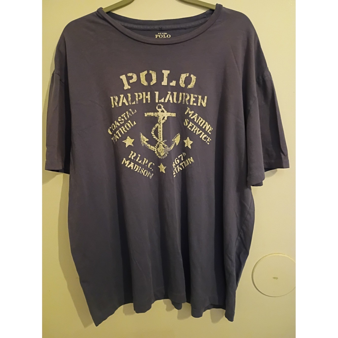 VTG Polo by Ralph Lauren Men’s Navy Graphic Tee Y2K Sz XL