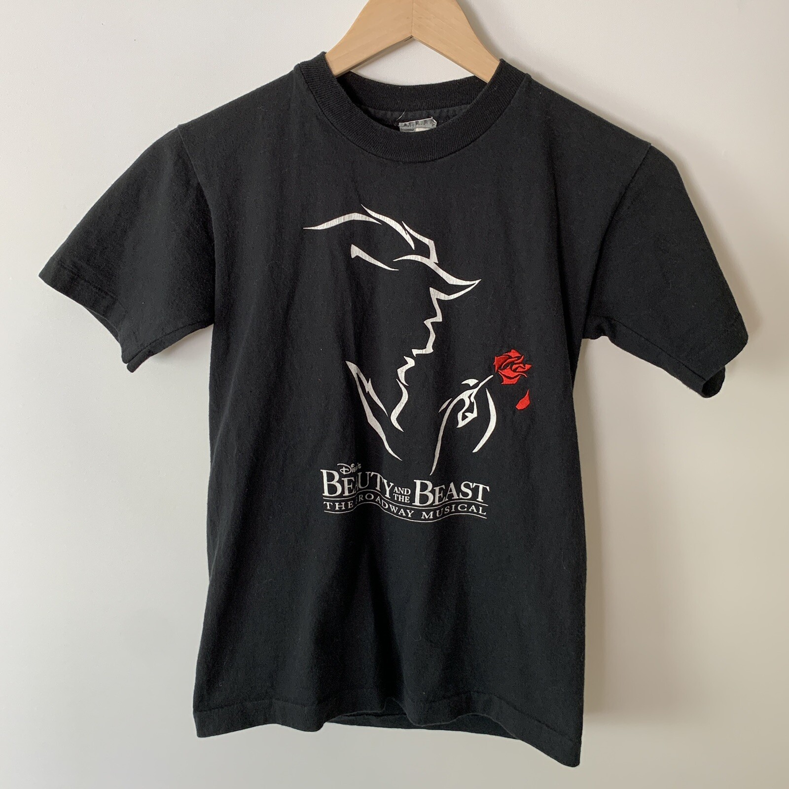 Vintage Beauty and the Beast Broadway T-Shirt Youth Large Single Stitch Black