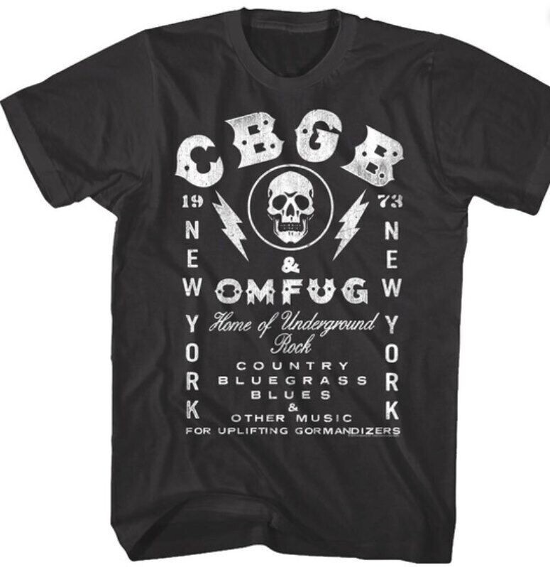 CBGB OMFUG New York 1973 Vintage Music Unisex Black T-Shirt