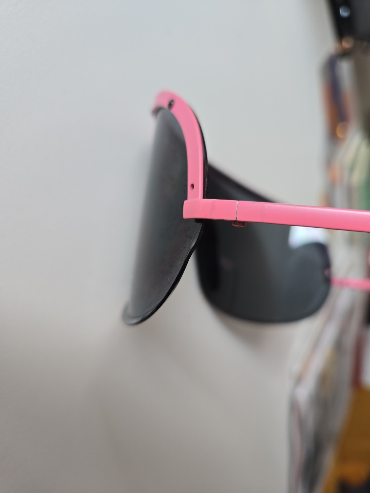 Vintage Colors in Optics Pink Shield Mask Miles Davis Sunglasses, 1980’s Rare
