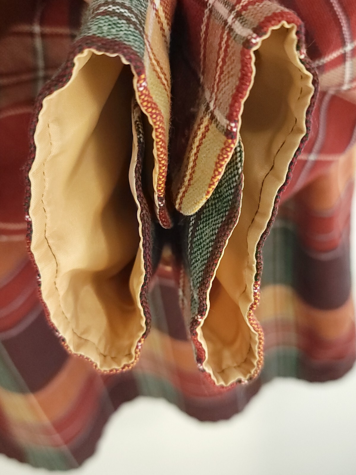 Vtg Back Packer Flannel Shirt Men’s Med Brown Tan Orange Plaid Workwear Grunge