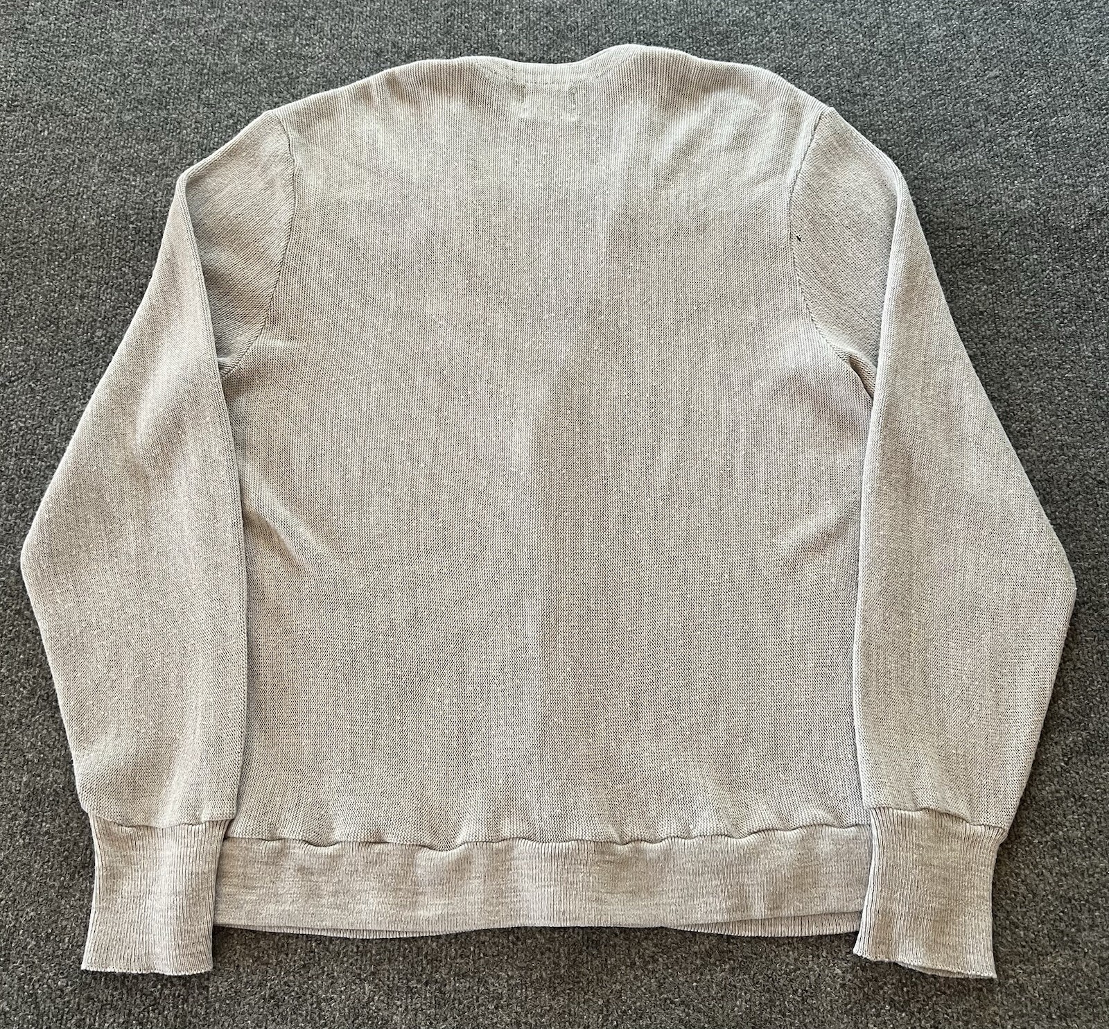Vintage Jantzen Grandpa Cardigan Sweater Mens XL Gray Knit Button Up 70s 80s USA