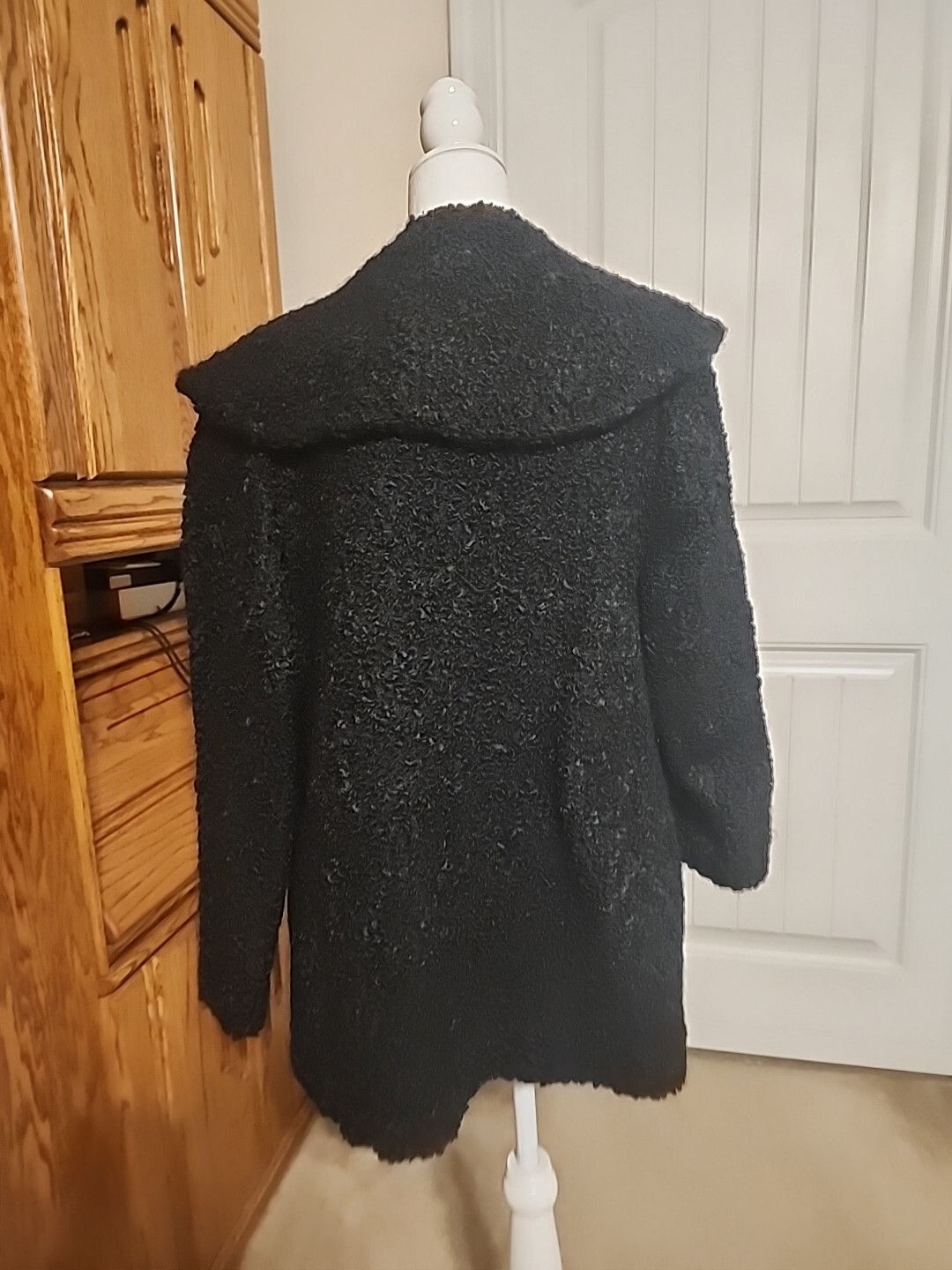Vintage Joseph Horne Co. Curly Lamb Wool 50’s – 60′ Cropped Jkt Collared Med/Lg