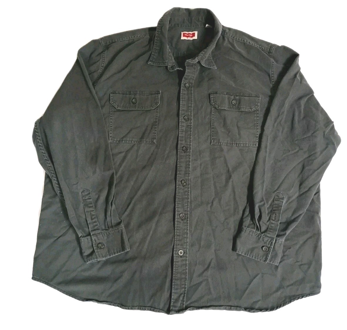 Vintage Wrangler Button Down Shirt sz 2XL Chest 29in Length 31 Sleeve 25.5