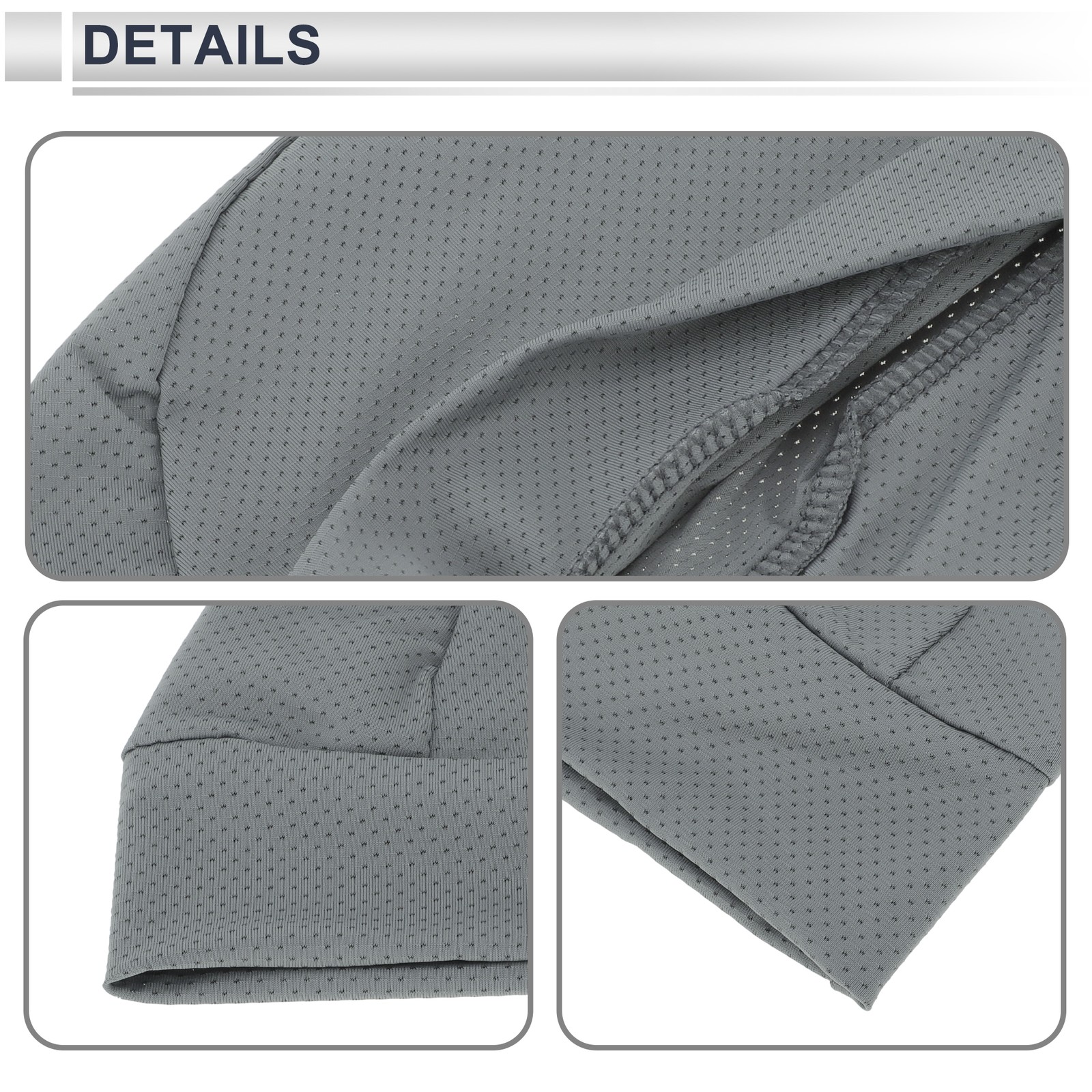 Breathable Anti Sweat Cycling Cap Dark Grey 23x13cm for 1pc