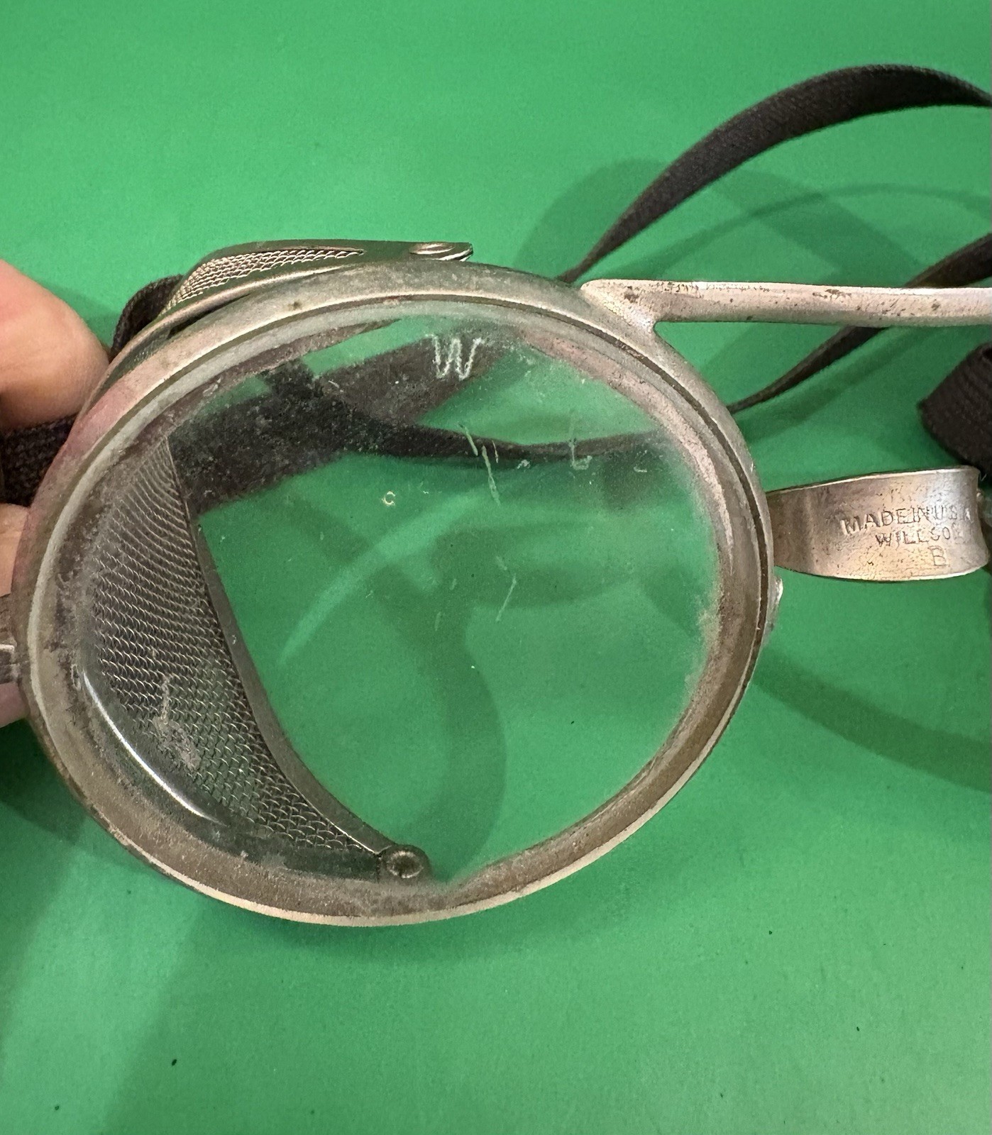 Vintage Antique Willson B Safety Glasses w Side Shield & Bag Steam Punk 1915