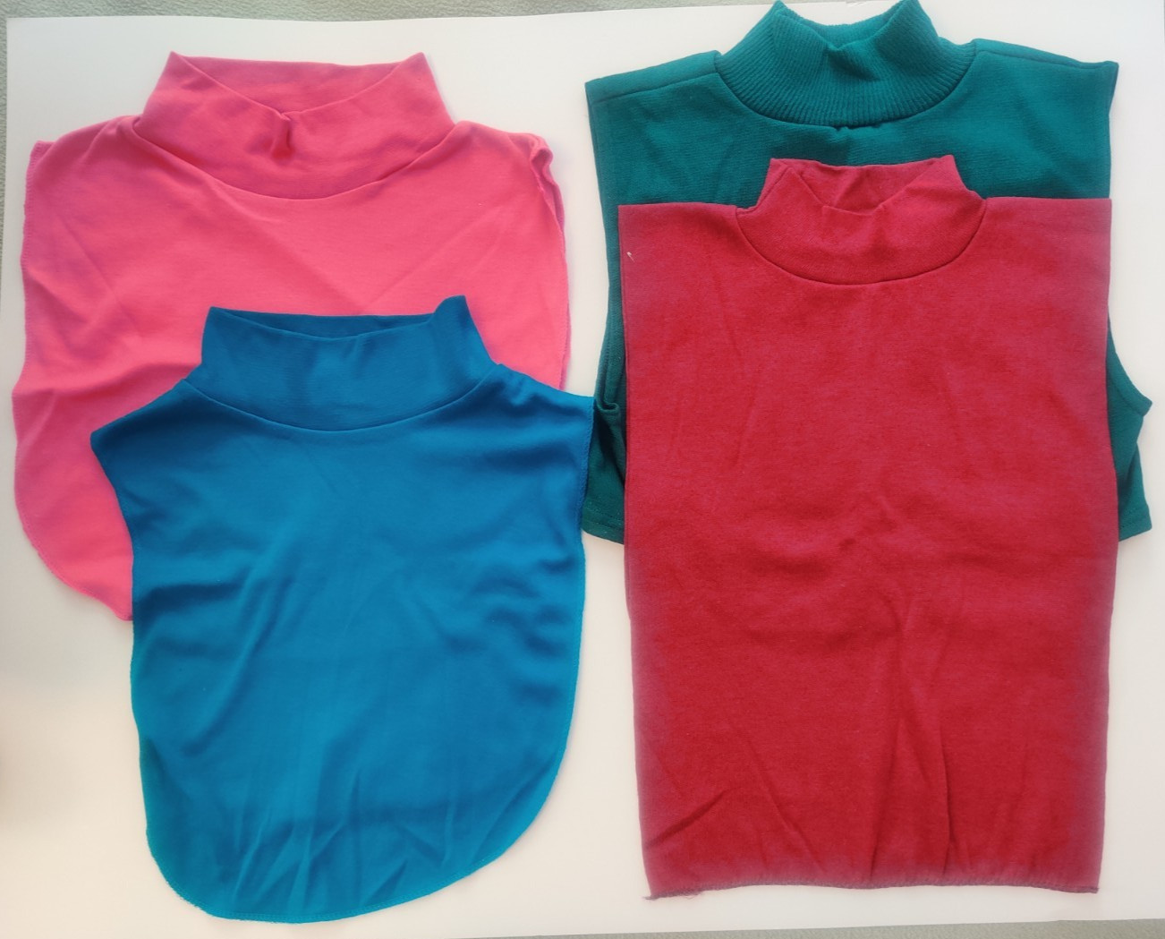 4 Dickey Womens Turtleneck Sweater Detachable Faux Collars Blue Green Pink Red