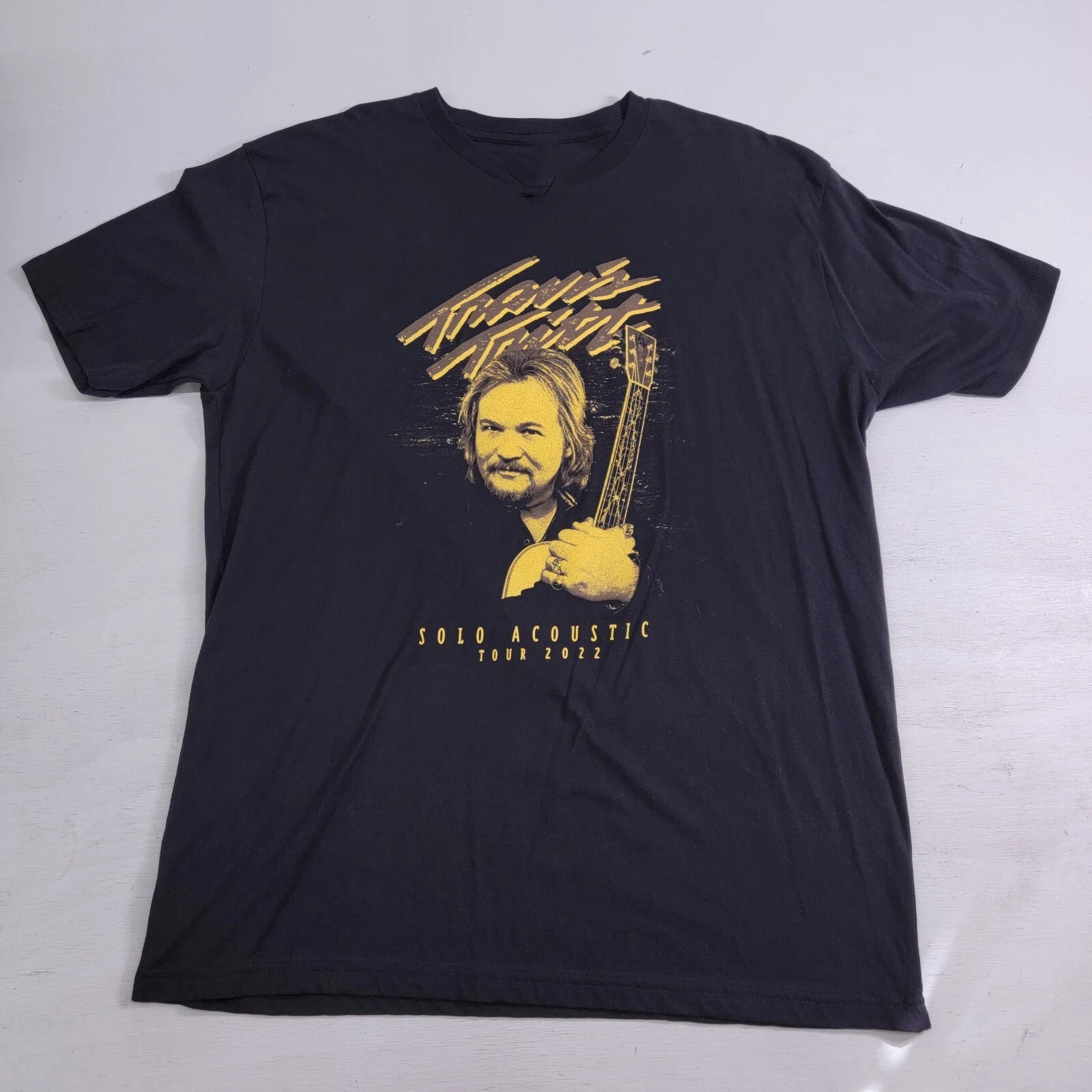 VTG Travis Tritt Solo Acoustic Tour Heavy Cotton Black T Shirt Unisex MC433