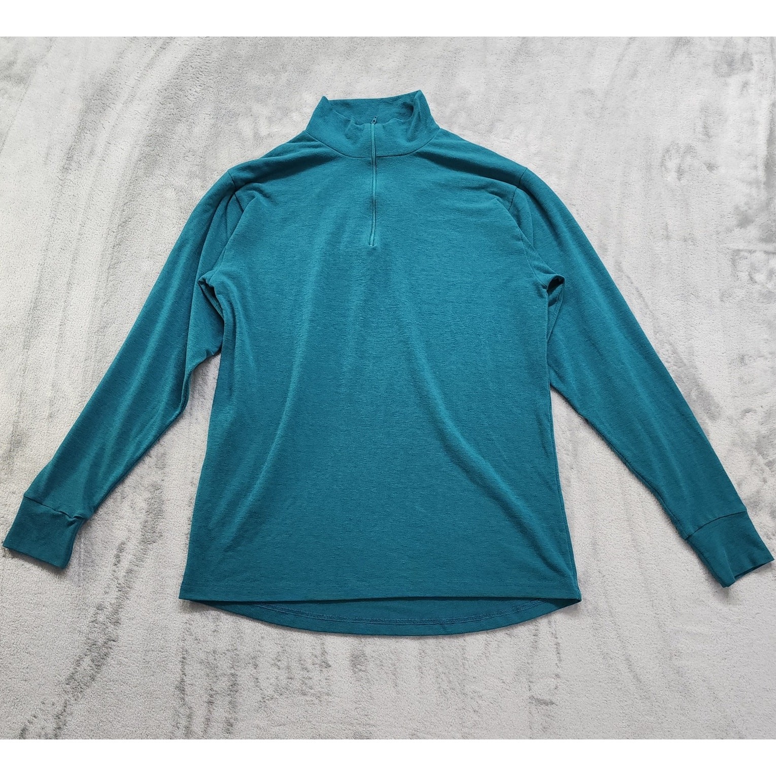 Vintage REI Sweater Mens Extra Large Blue Teal Active High Neck Made In USA