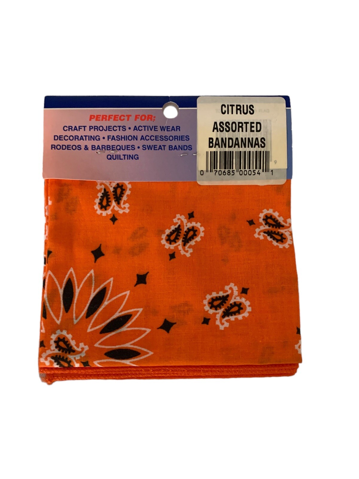 VTG Carolina Hav a Hank IN ORIGINAL PACKAGE Orange BANDANA