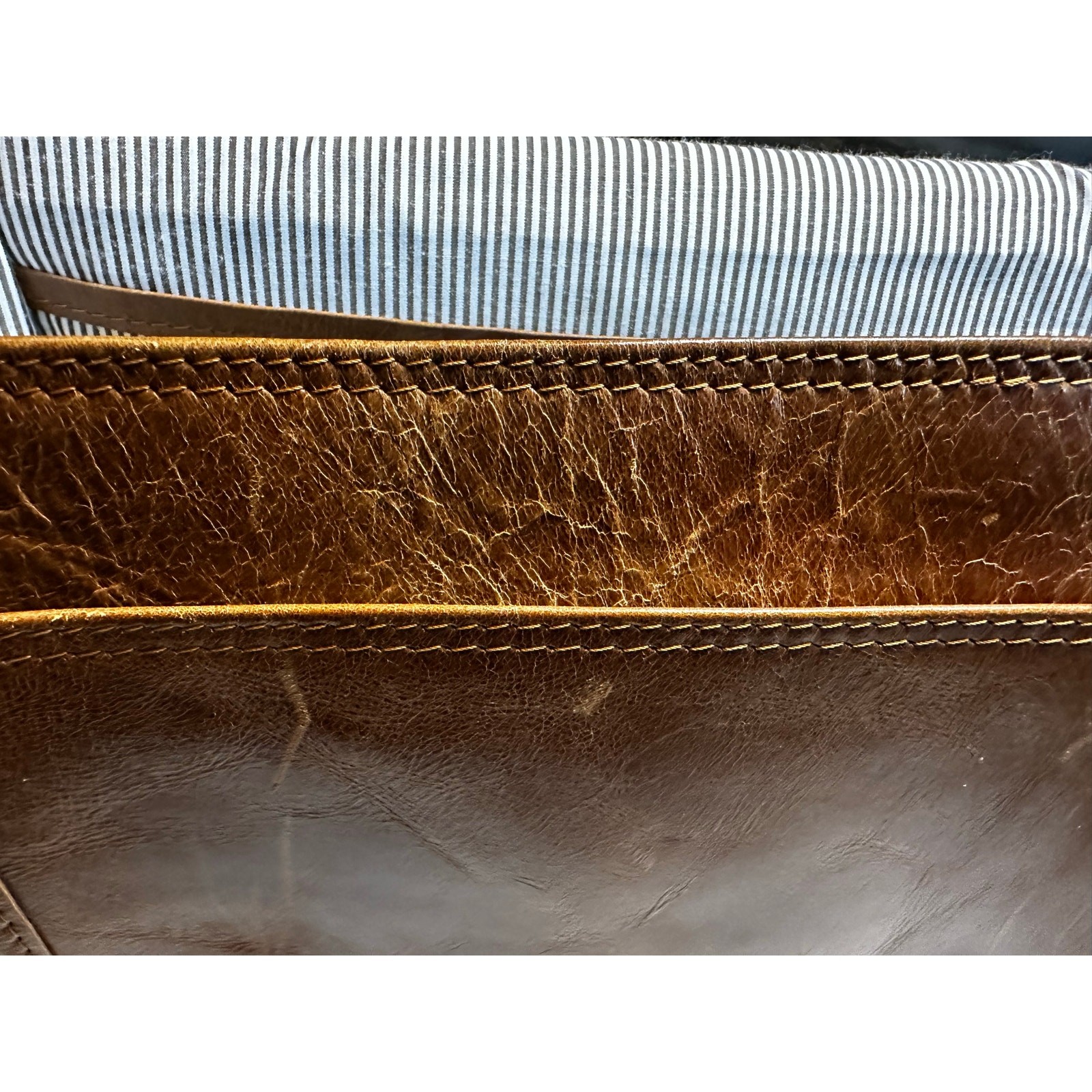 Vintage Brown Leather Satchel, Briefcase, Diaper Bag, Multi Purpose Shoulder Bag