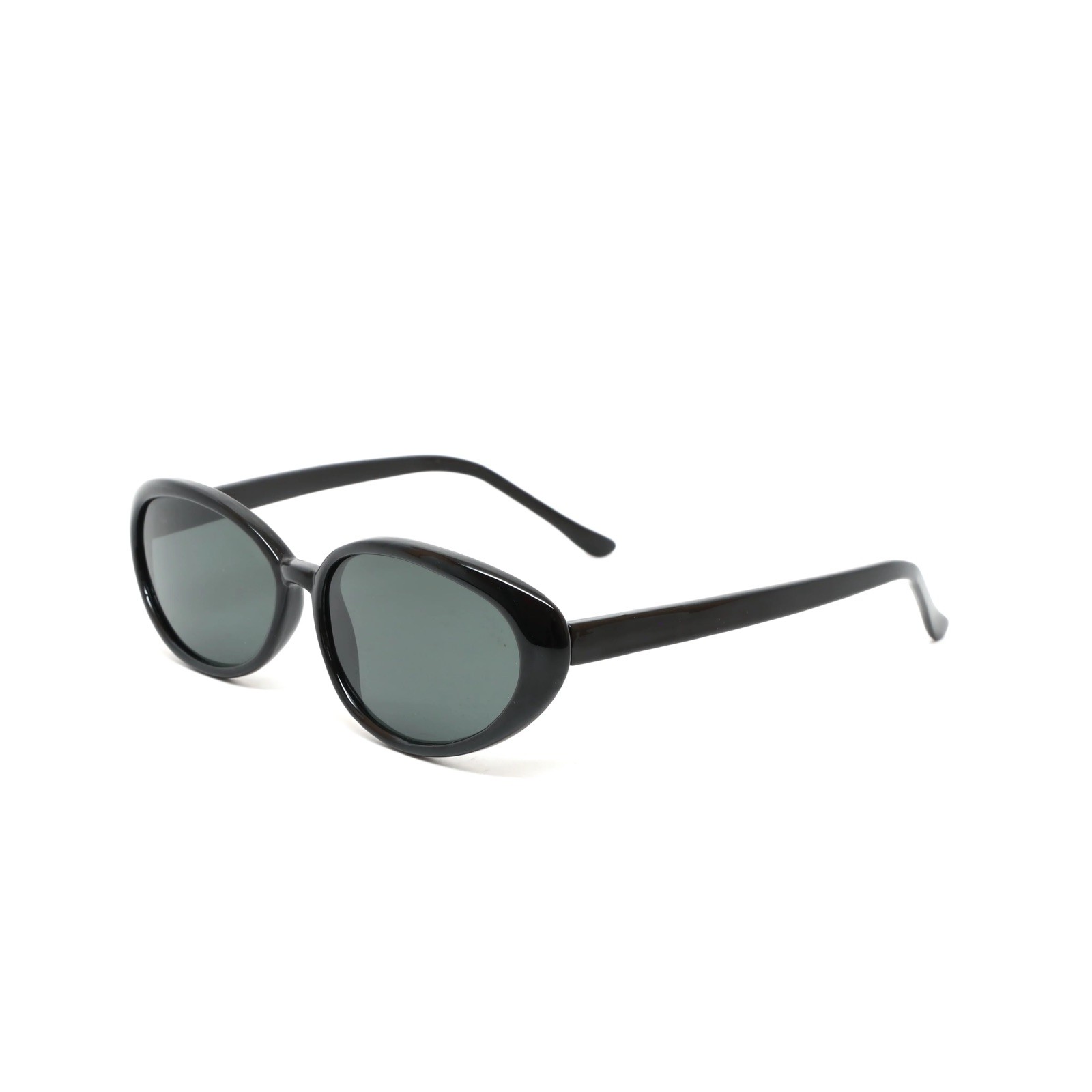 Authentic New Vintage women’s 90s Mini black oval sunglasses
