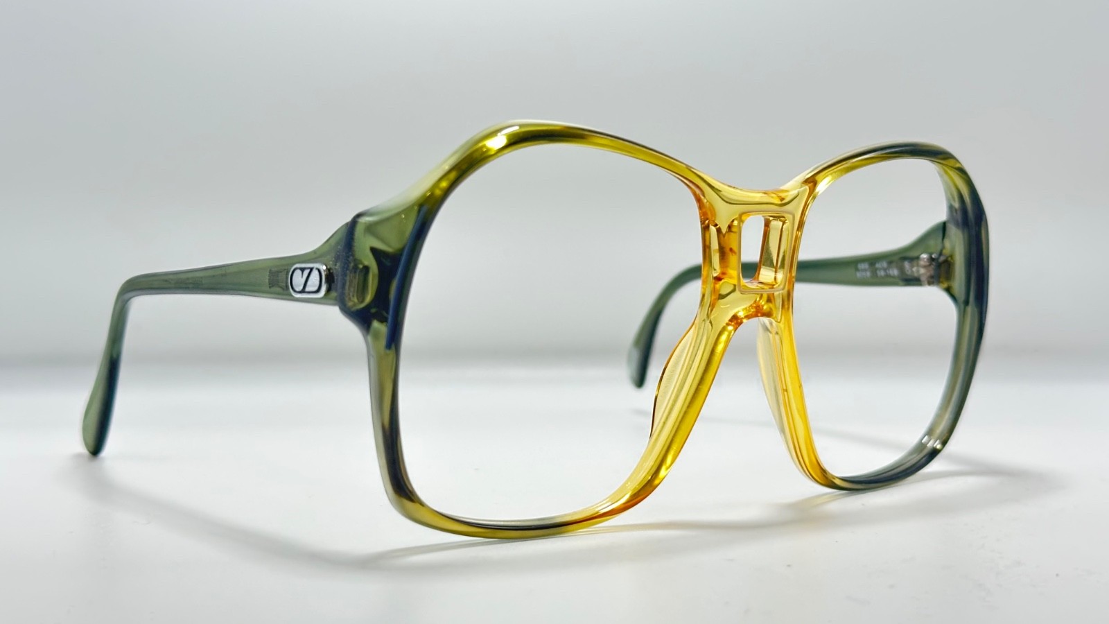 Vintage Zeiss 689 8058 Green Yellow Pilot Sunglasses FRAMES ONLY Germany