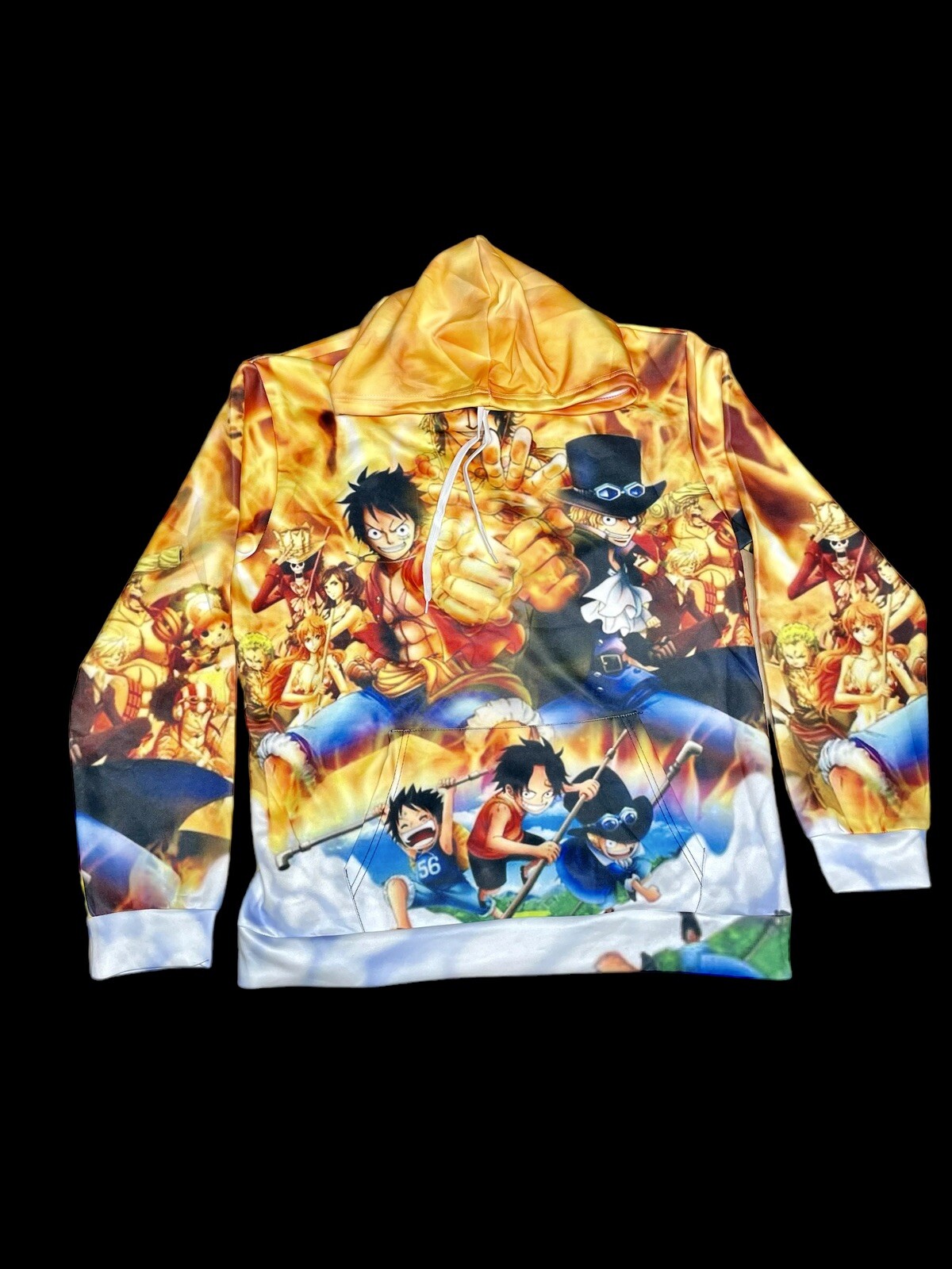 One Piece Anime Shonen Jump All Over Print Sweatshirt Size L Polyester