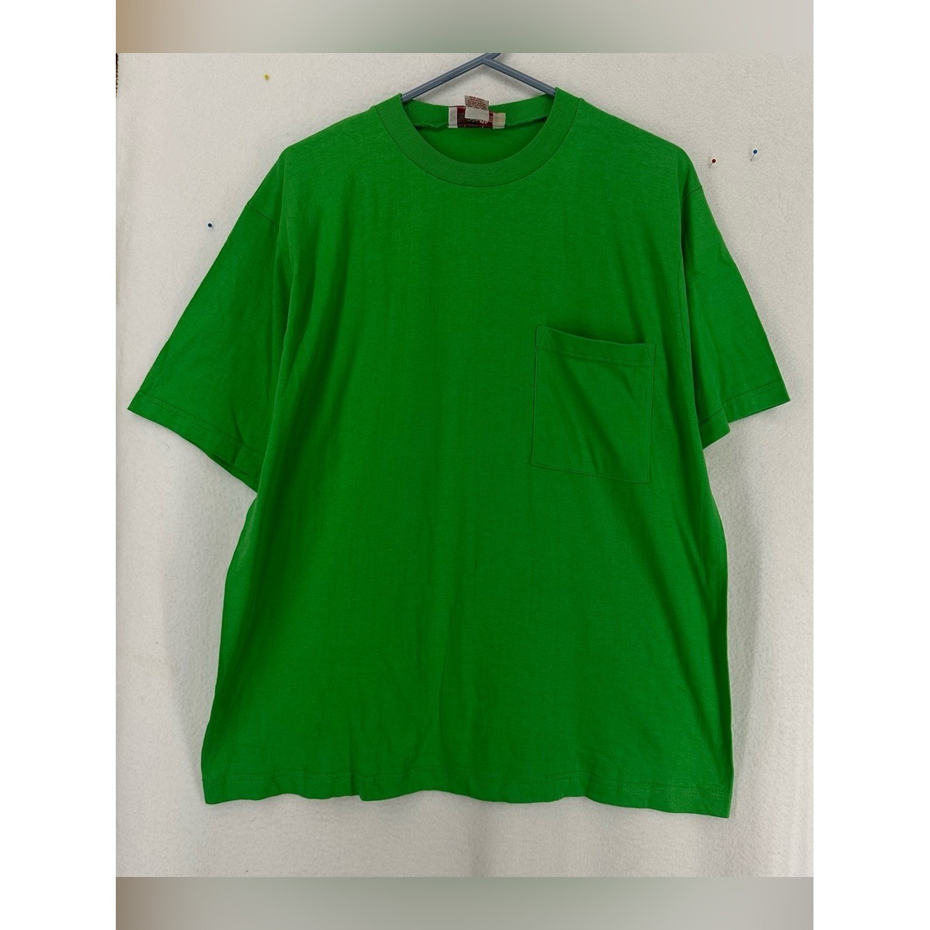 Vintage Energie Hi Currants Pocket T-Shirt Green Men’s Large 100% Cotton