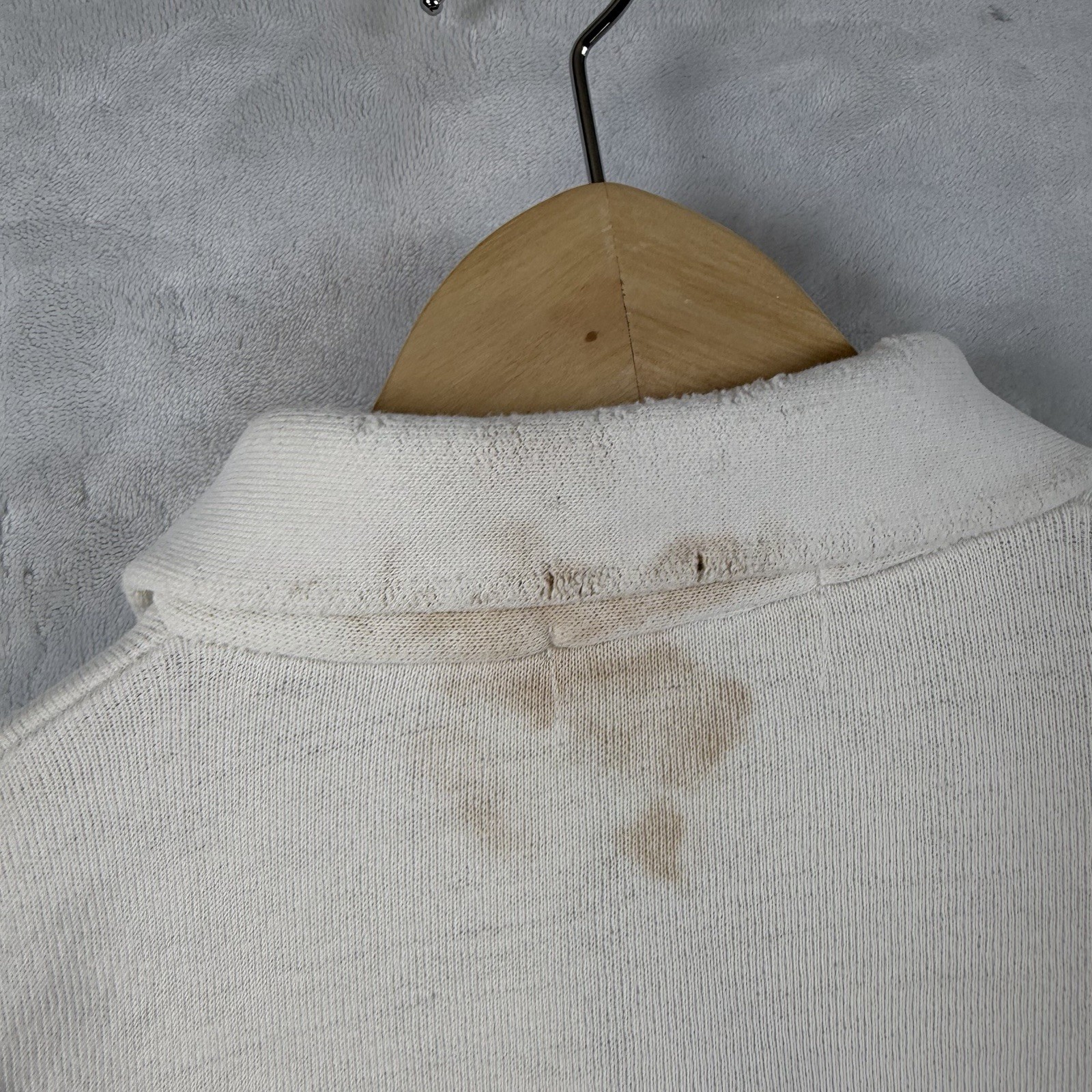 Vintage 50s 60s Drew University Quarter Zip Sweatshirt Distressed Size M