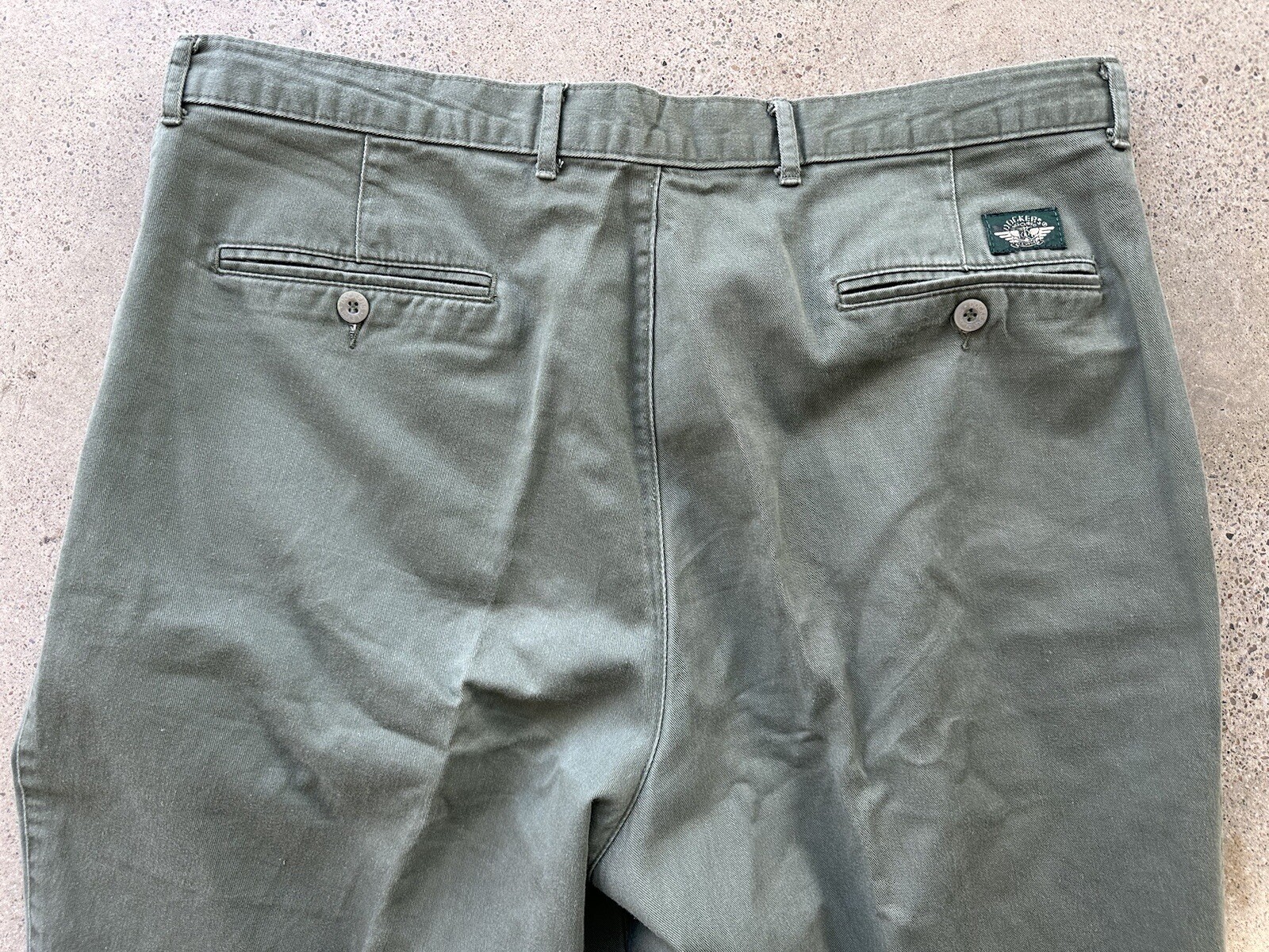 Vintage Levi’s Dockers Green Cotton Pleated 4-Pocket Pants 38 x 32 Made in USA