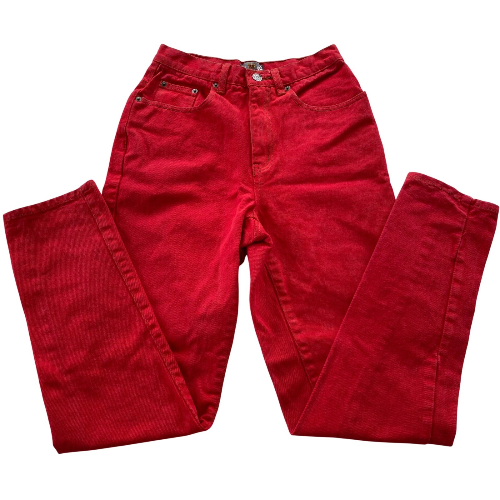 Vintage 90’s The Limited Mom Jeans Women Size 0 Red High Waisted Denim Retro