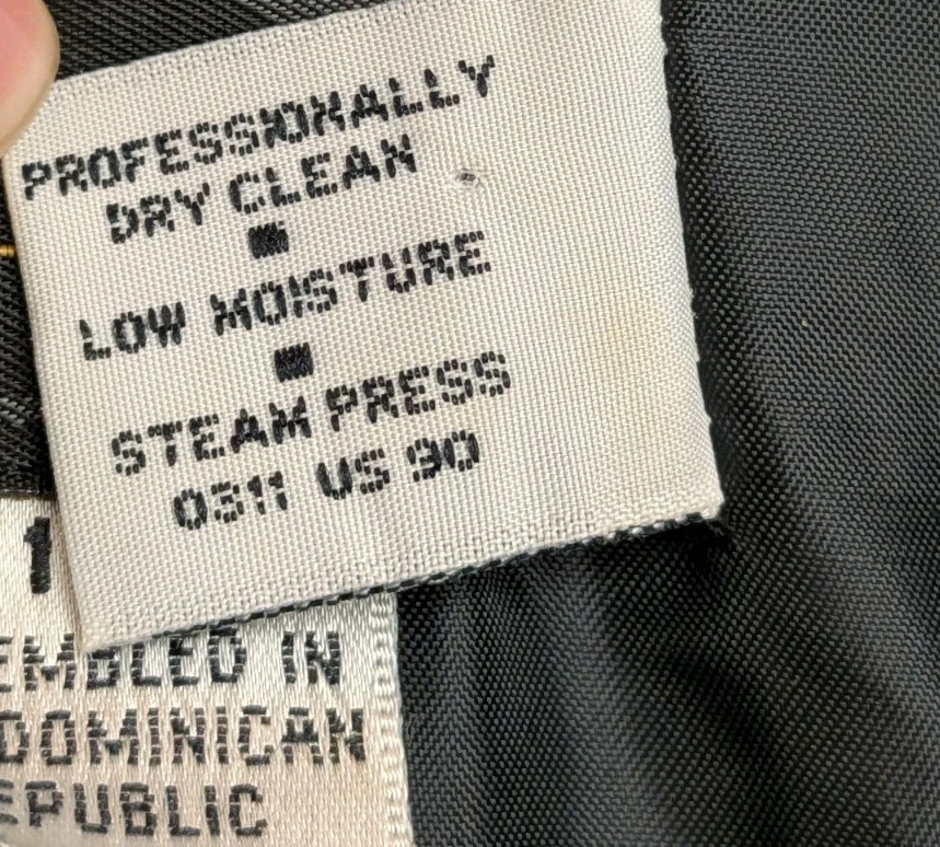 VTG REQUIREMENTS Brand Size 16 Black 100% Wool Blazer Ladies 80s Secretary Chic