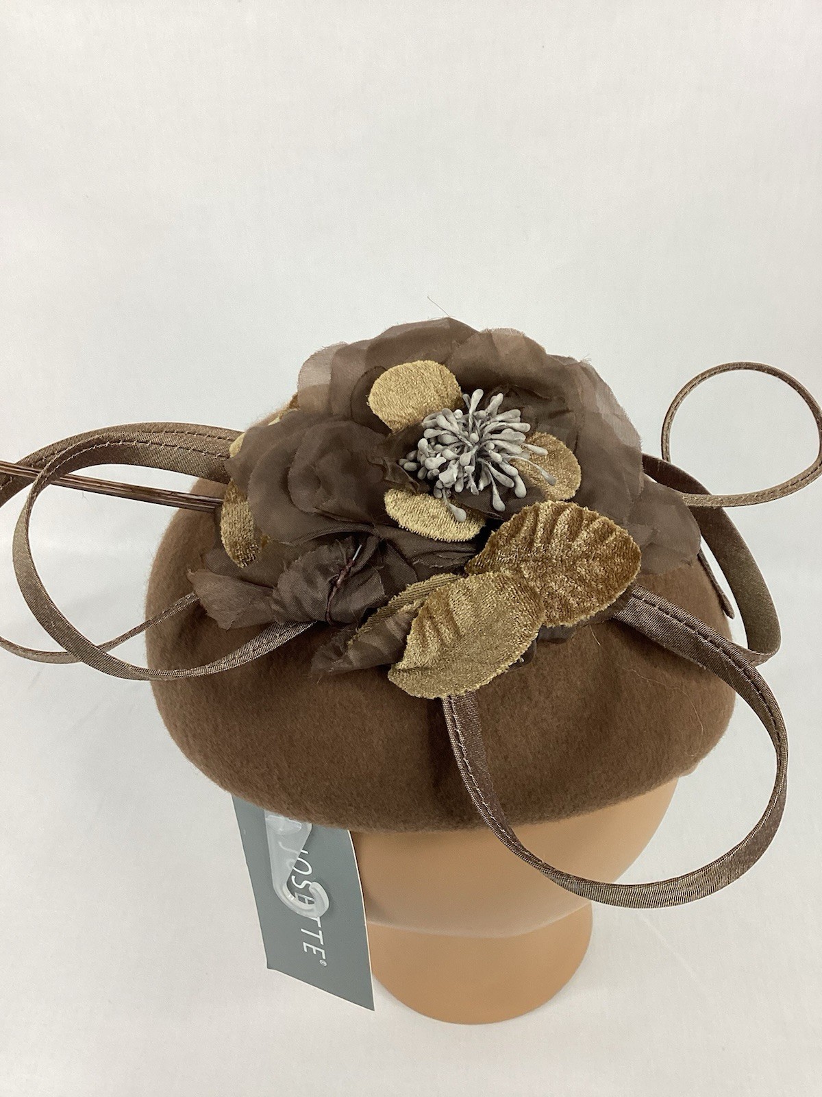 Fascinator Hat Women’s 1960s Style w/ Chin Strap by Josette One Size NWT