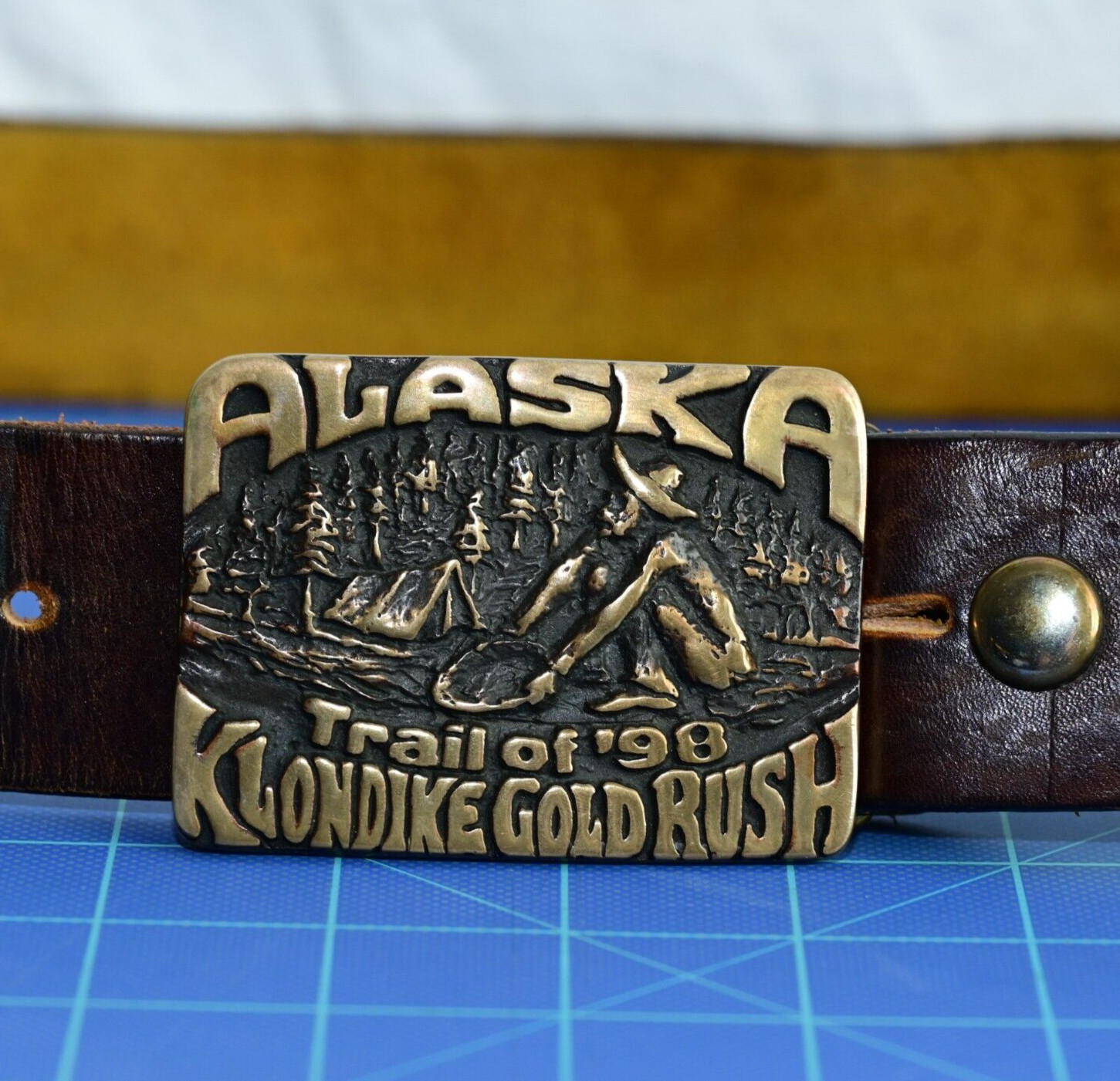 Alaska Trail Of 98 Klondike Gold Rush Belt and Buckle 32-36.