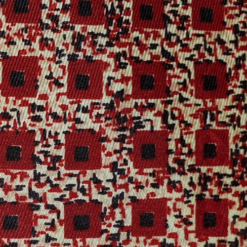 1940s 1950s ~ BOLD VINTAGE ~ ARROW ~ MENS DRESS TIE ~ RED & BLACK ~ CUBES ~ 53″