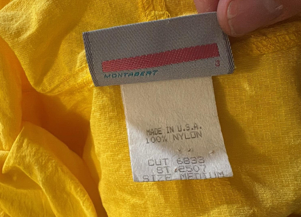 Vintage Jimmy Z Jacket Pull Over Hoodie Yellow Surf Deadstock Rare Med Lrg