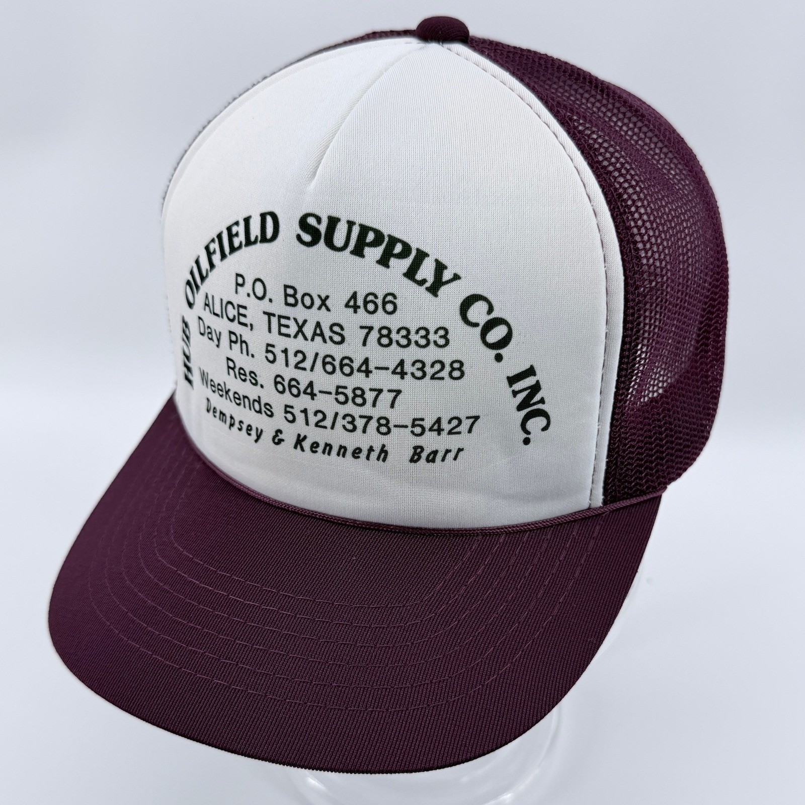 Vintage Hub Oilfield Supply Co Hat Alice Texas Trucker Snapback Cap