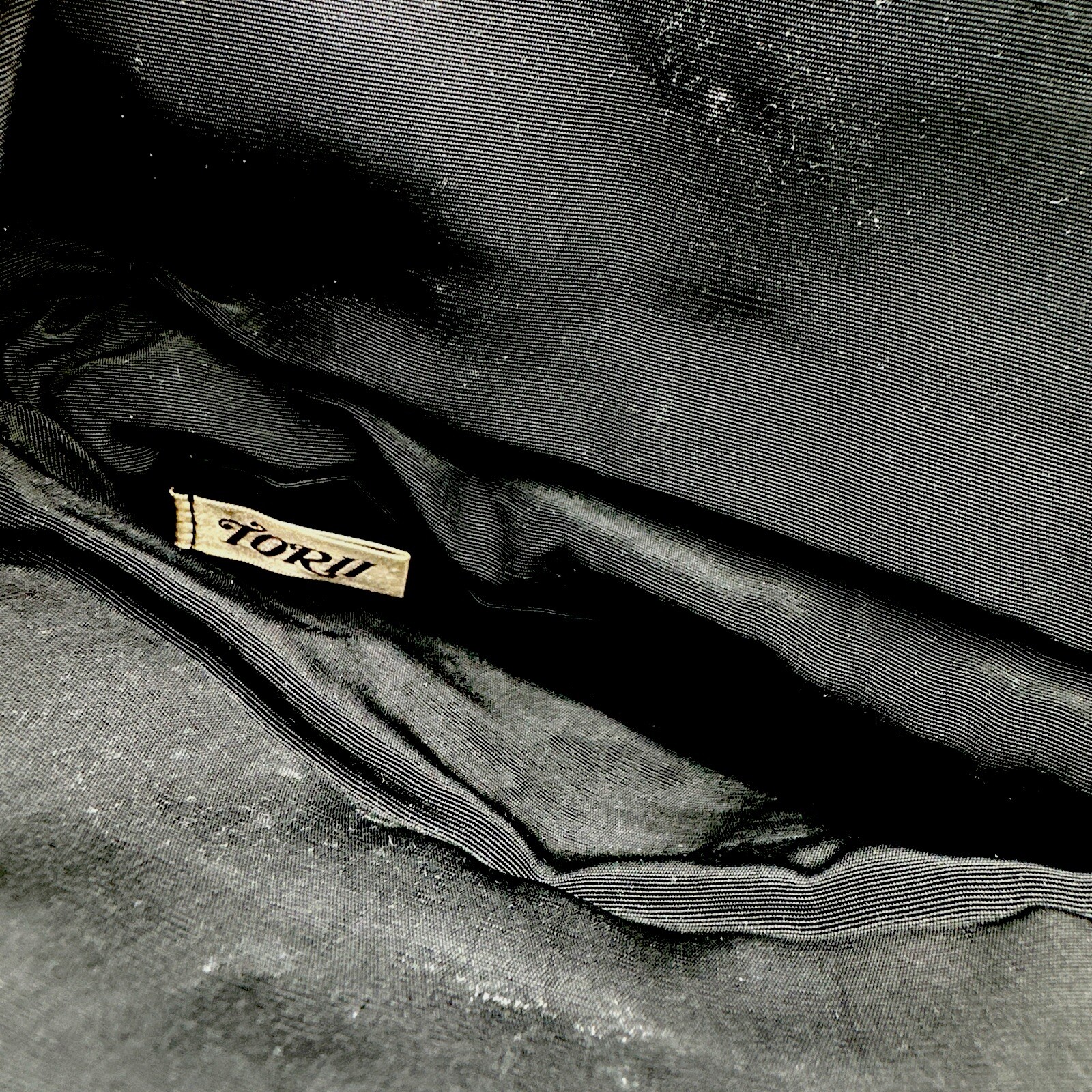 Vintage Torii Japanese Fold-over Clutch Black And Gold Brocade Mid Century Chic