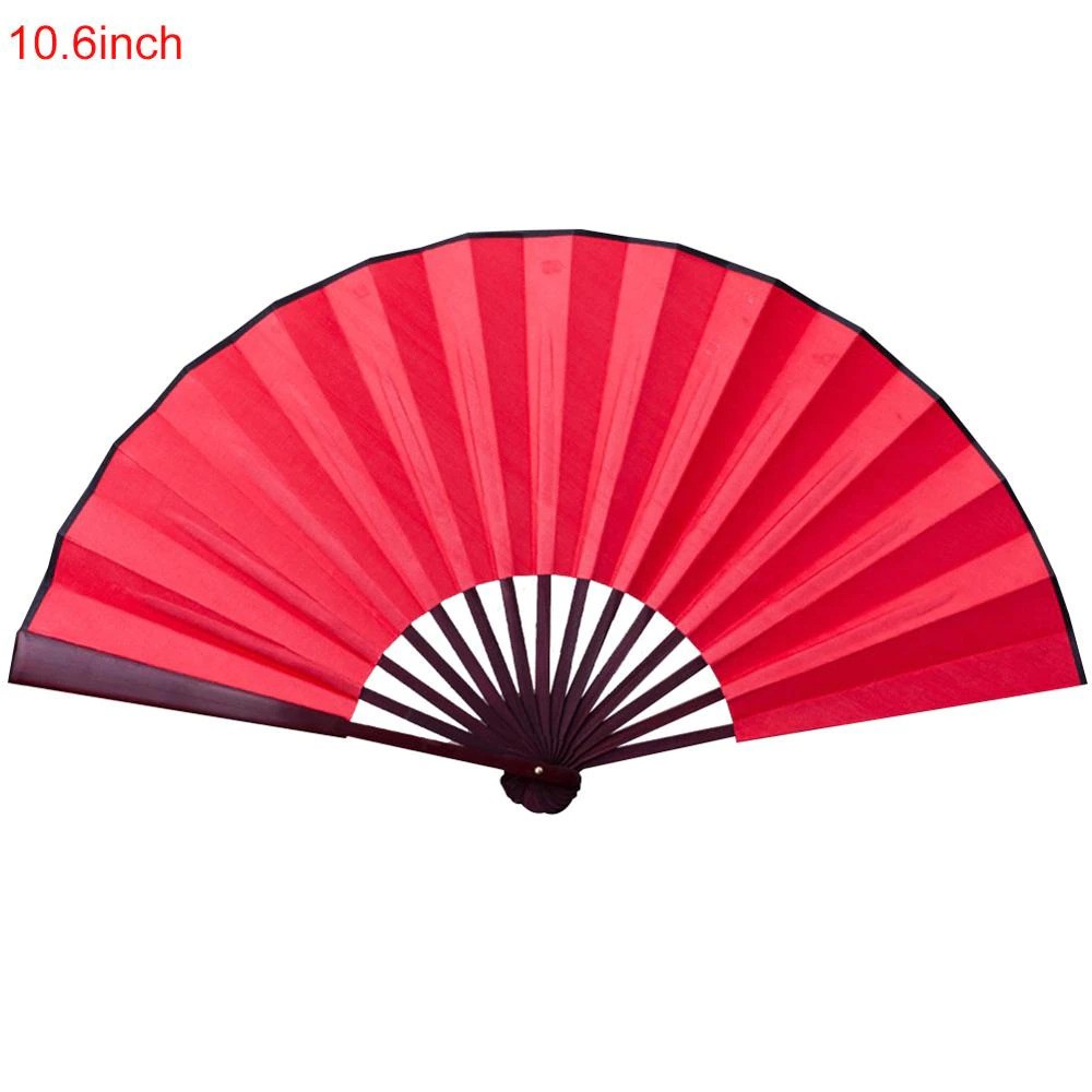 Folding Fan Silk Hand Fan Chinese Cloth Blank Wooden Bamboo Calligraphy Paint