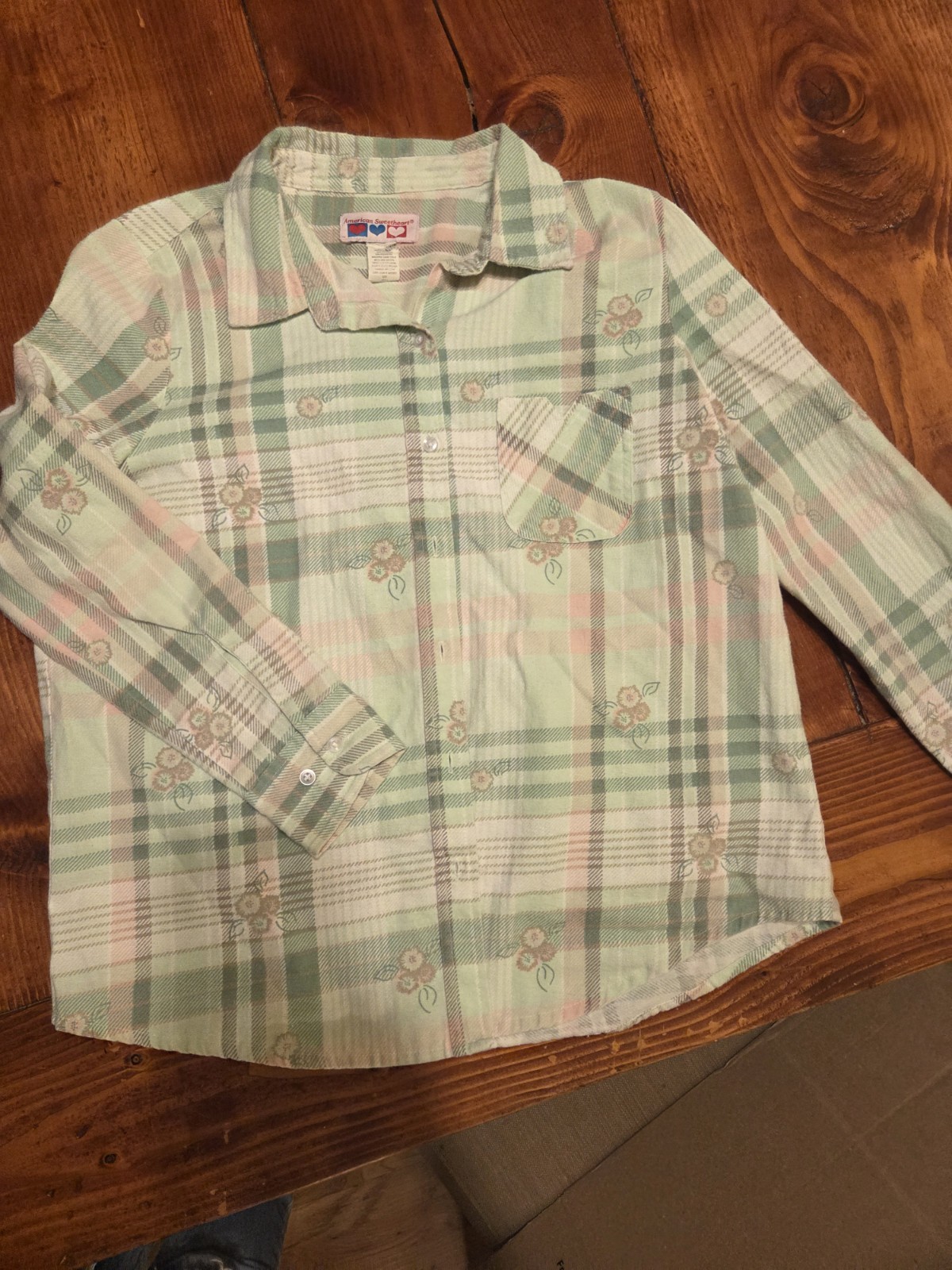 90s American Sweetheart Womens Flannel Floral Shirt VTG