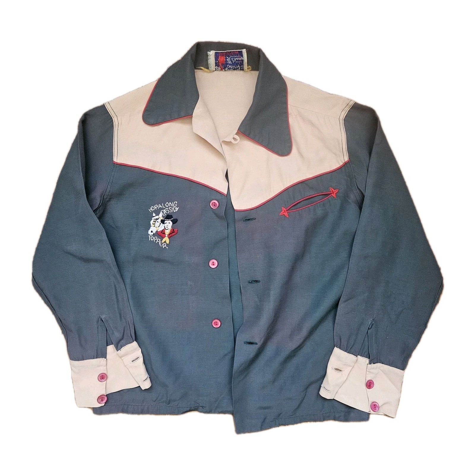 Vintage Little Champ Hollywood Hopalong Cassidy Hoppy Boys Child’s Shirt 12