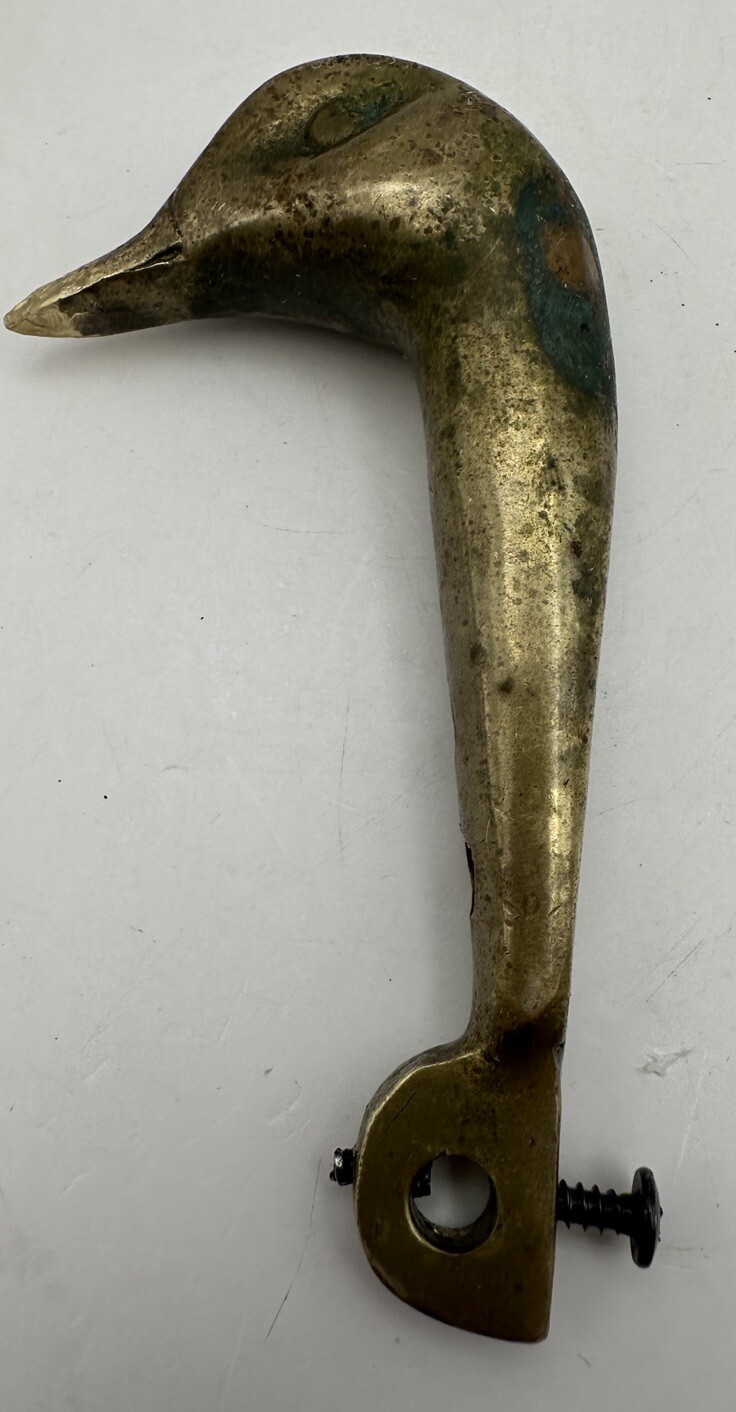 Vintage Solid Brass Duck Handle Grip for Walking Cane 5”