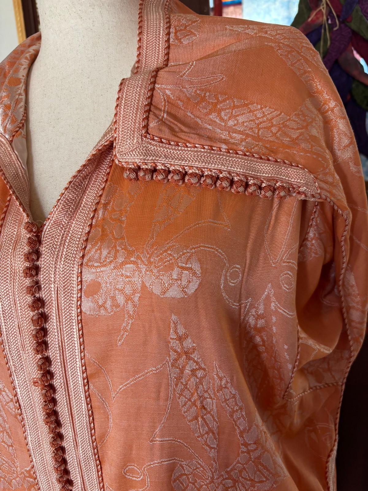 Vtg mid 60’s – 70’s Moroccan Caftan Hooded Djelaba Sz M-L