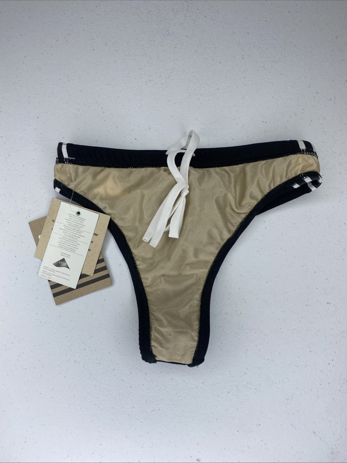 Modified Vintage Adidas Black 3-Stripes Men’s Thong Bikini Size 28