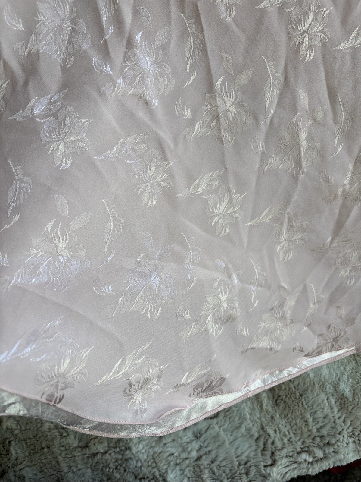 Vintage Hasting & Smith Pink Floral Brocade Half Slip Skirt 80s Medium Coquette