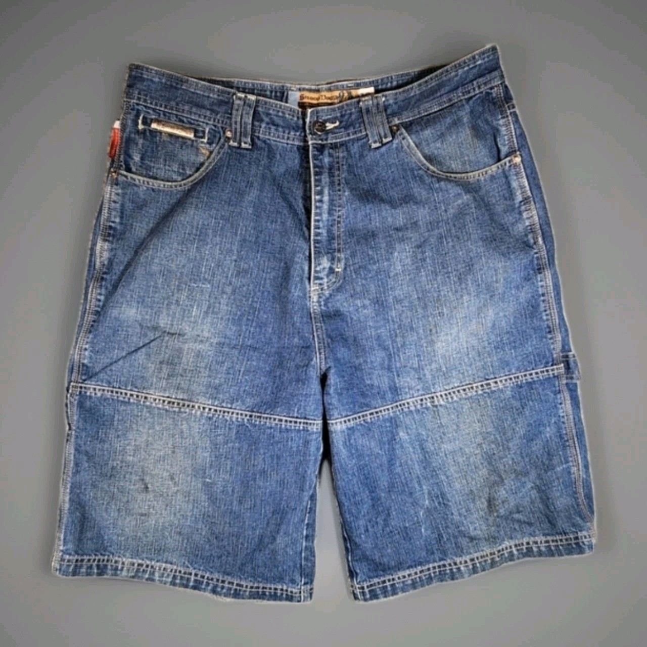 SNOOP DOGG Baggy Cargo Jean Shorts Embroidered Men’s Size 36 Vintage