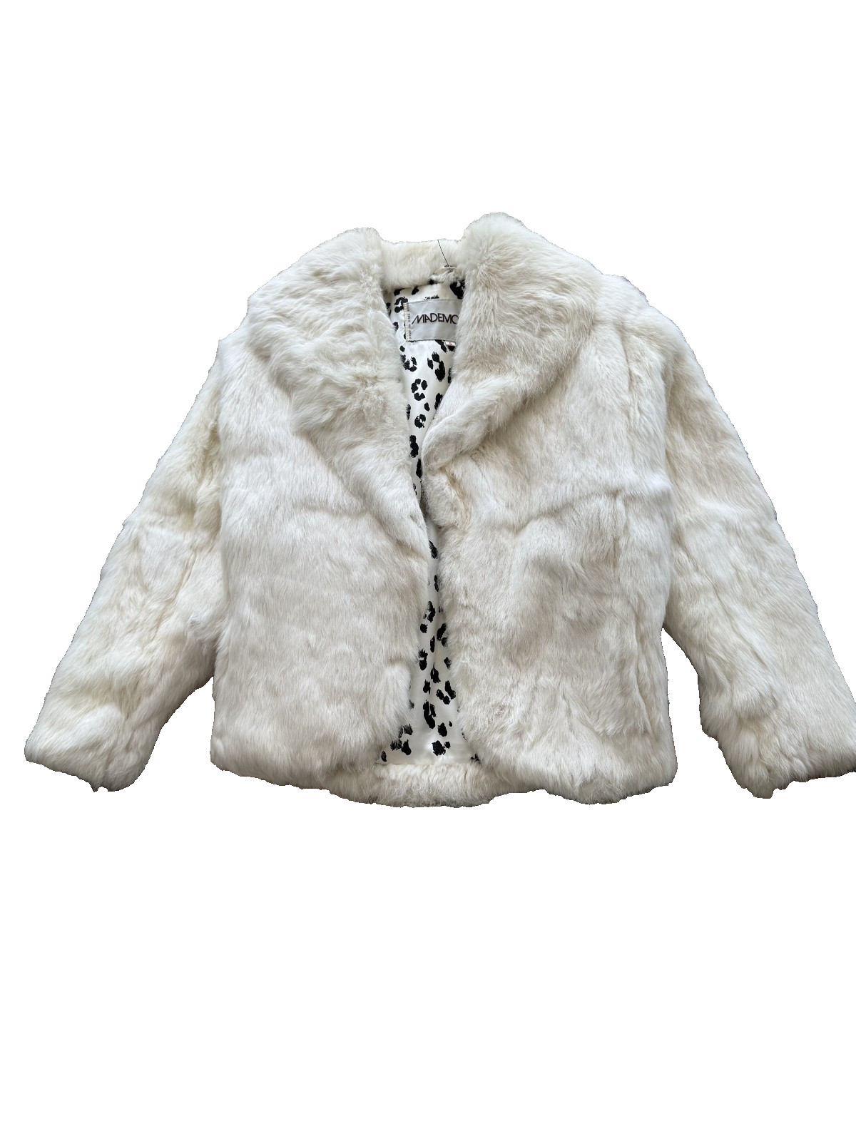 Vintage 1970-1980 Mademoiselle Small White Rabbit Fur Coat
