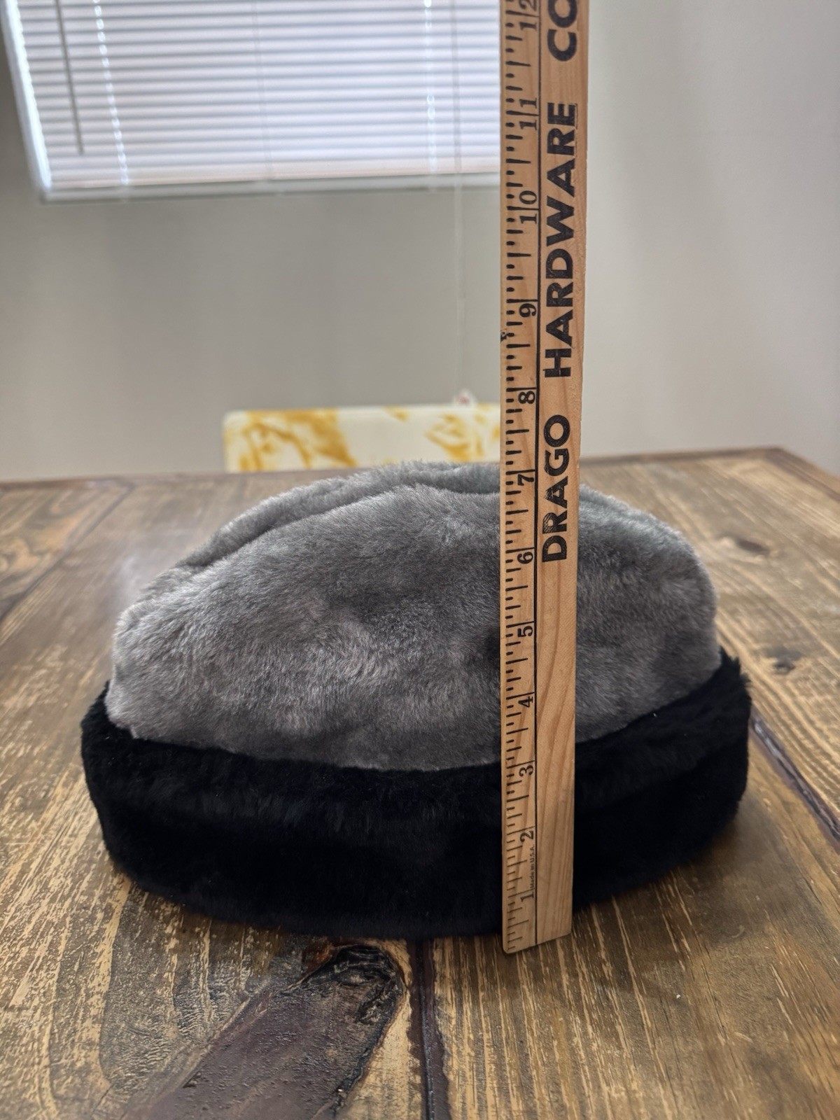 Vintage United Hatters Cap Millinery Workers Union Grey Faux Fur Hat Medium