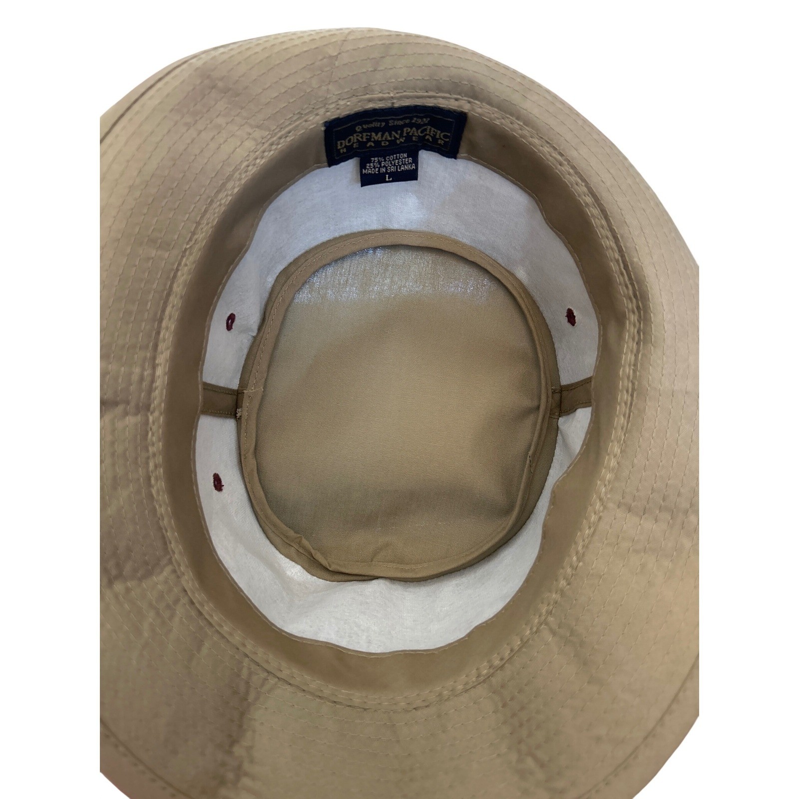 Vintage Dorfman Pacific Bucket Hat Gorpcore Safari Preppy Khaki Tan Large