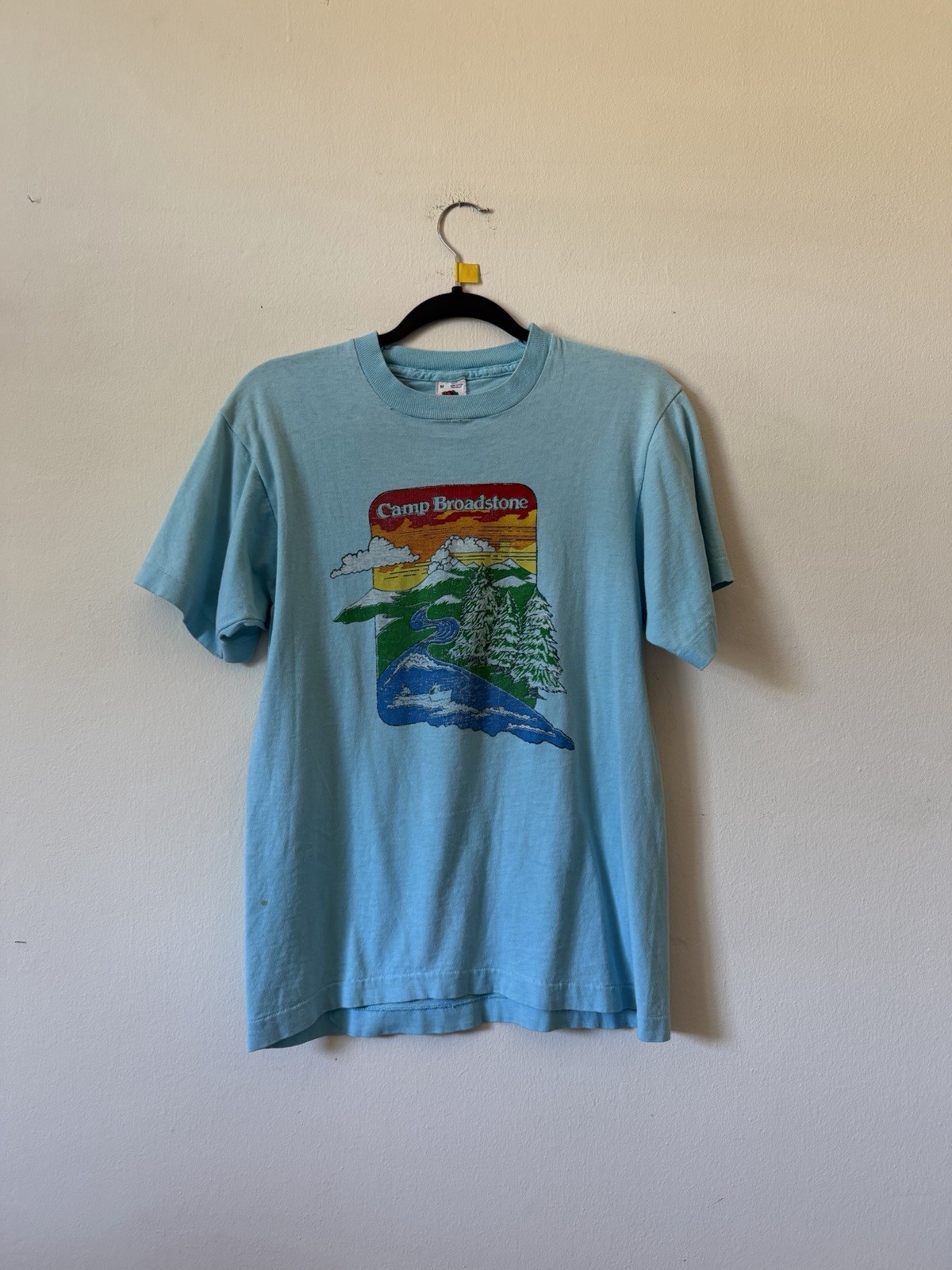 Vintage 90s Camp Broadstone North Carolina shirt Medium Cotton Single Stitch