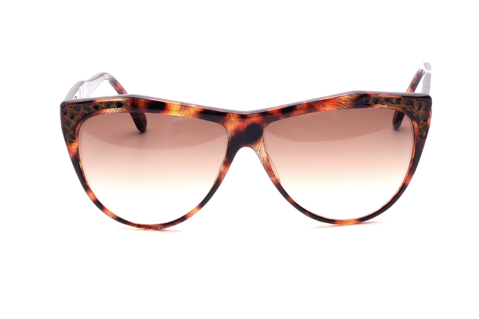 Vintage Genny by Luxottica Havana Animal Print Sunglasses Vintage 80s D17